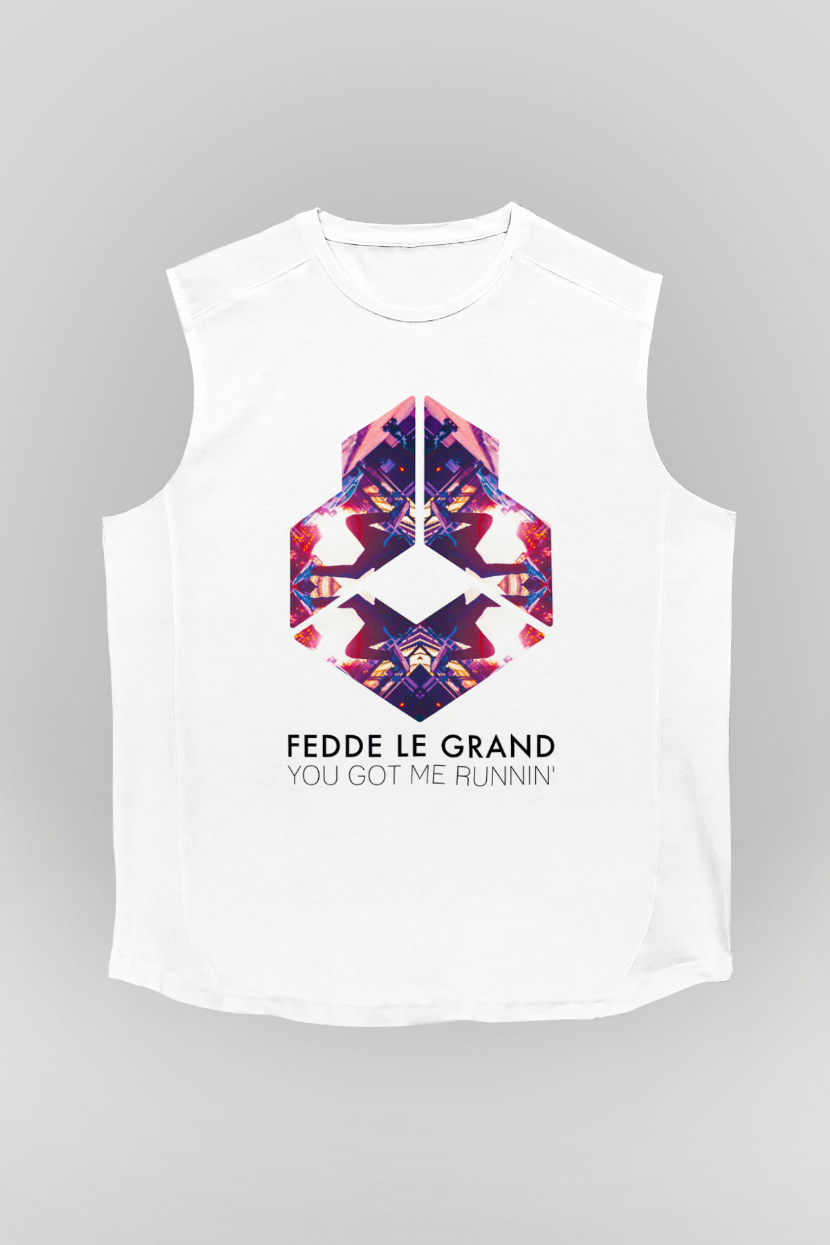 Kaskade Beyaz Unisex Kolsuz Tişört