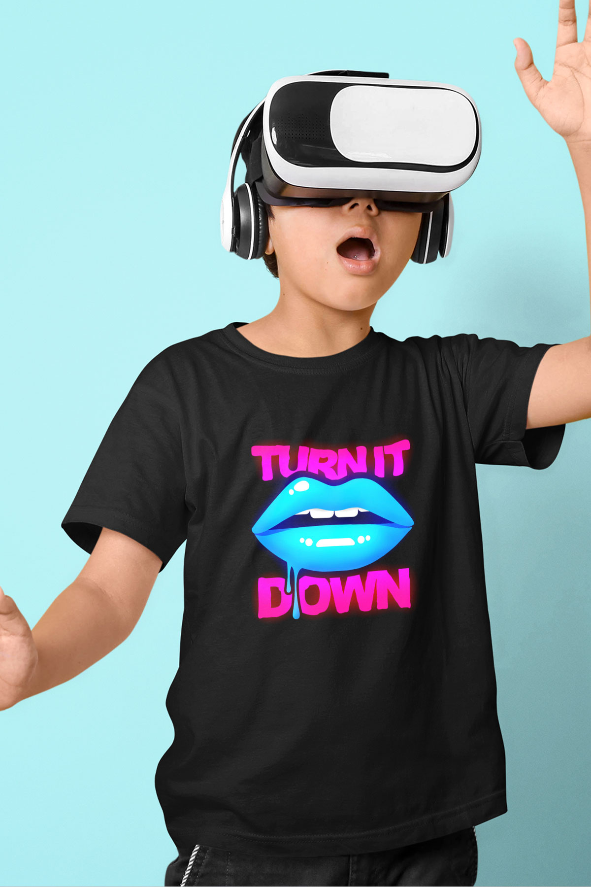 Kaskade Siyah Unisex Çocuk Tişört
