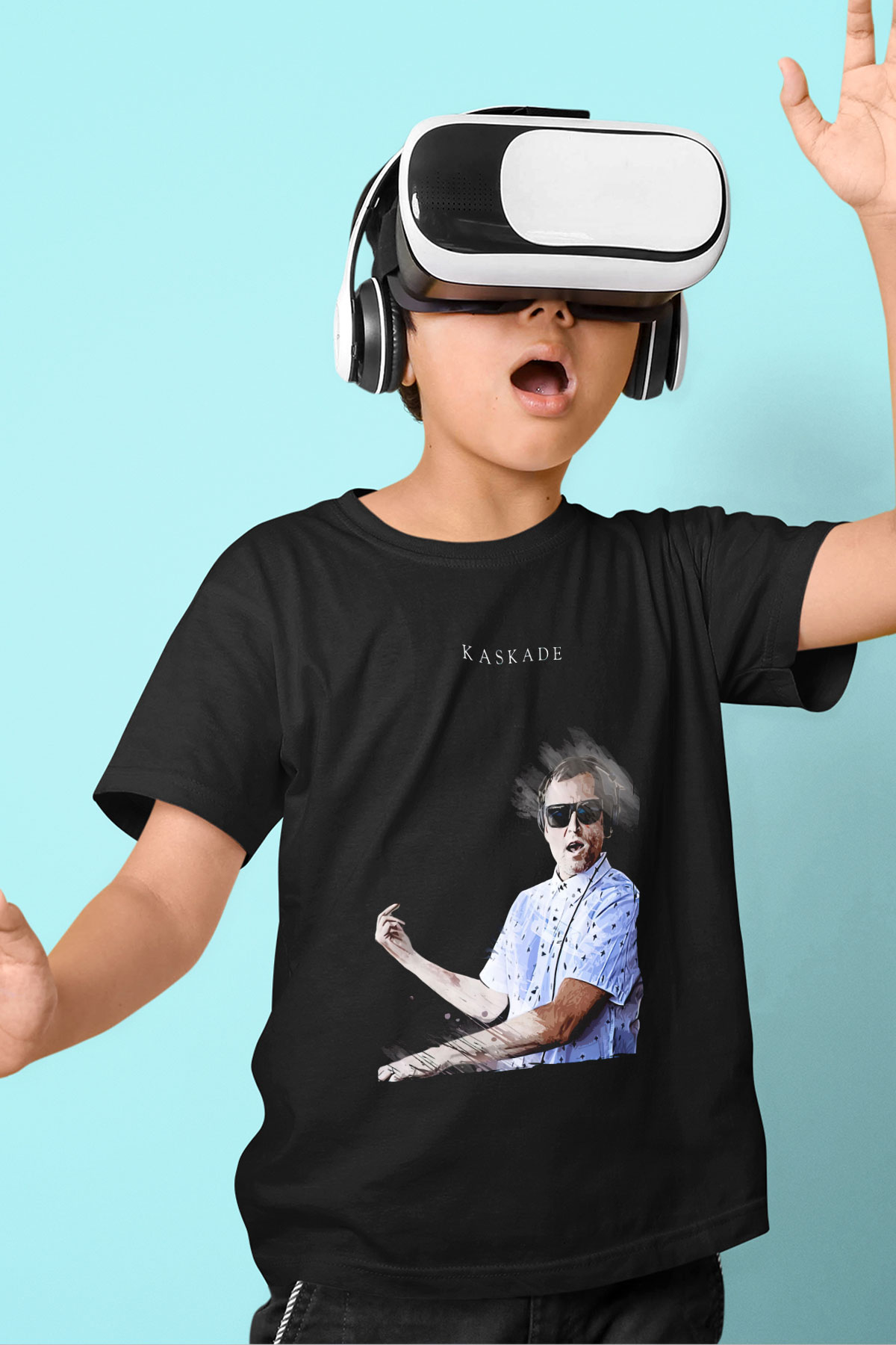 Kaskade Siyah Unisex Çocuk Tişört