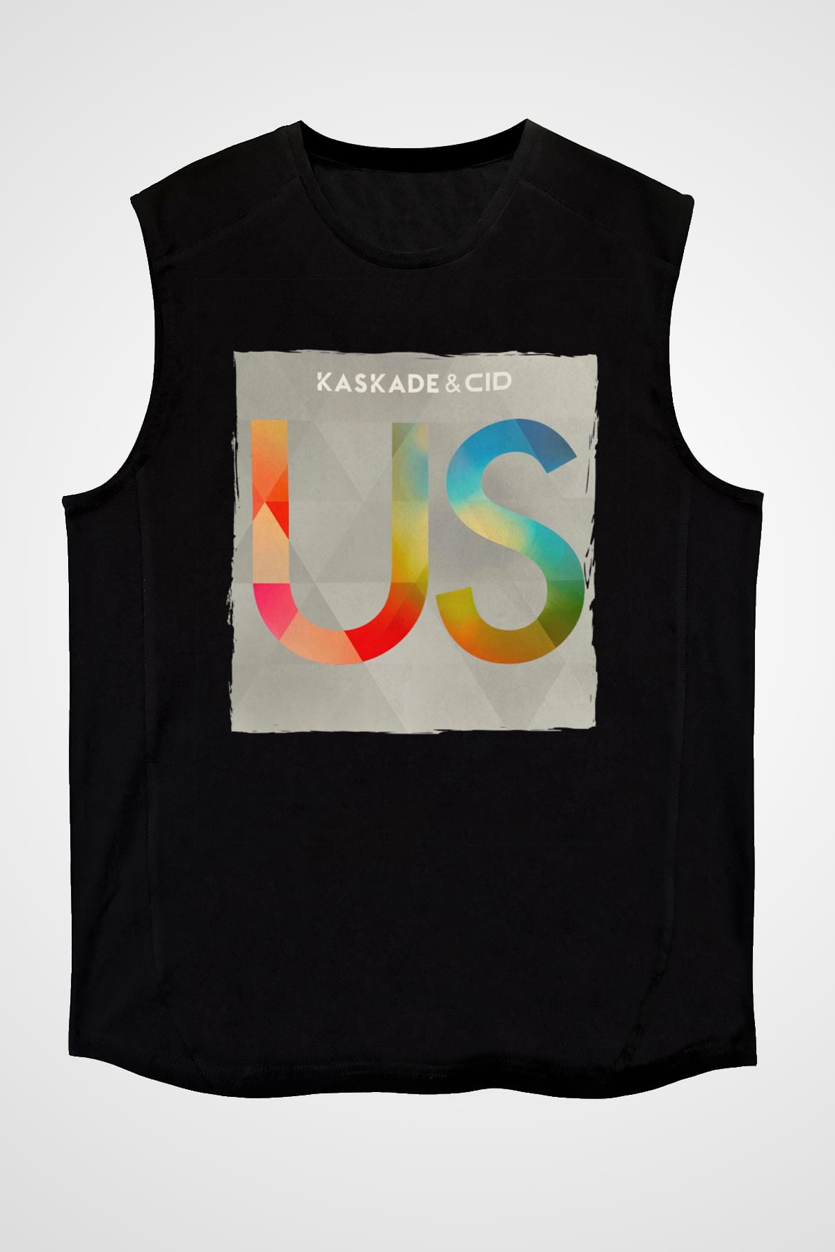 Kaskade Siyah Unisex Kolsuz Tişört
