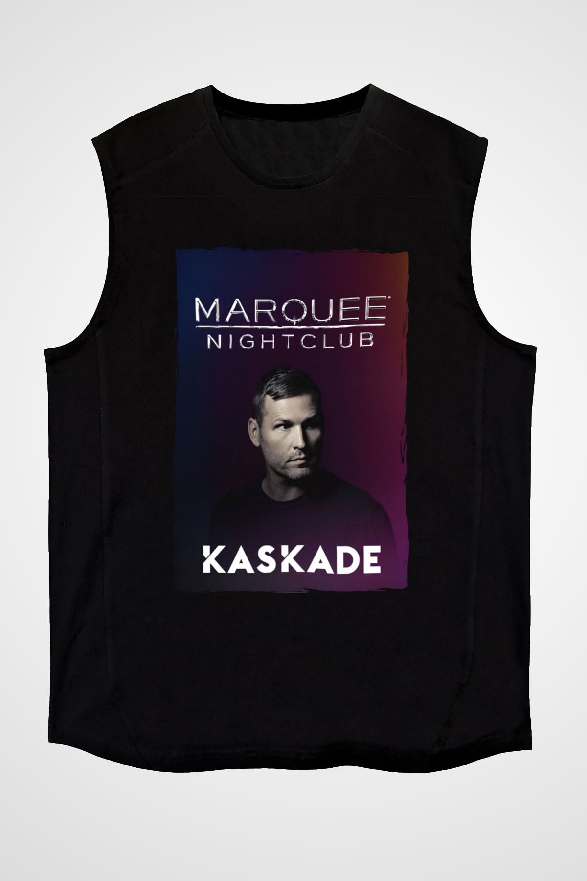 Kaskade Siyah Unisex Kolsuz Tişört