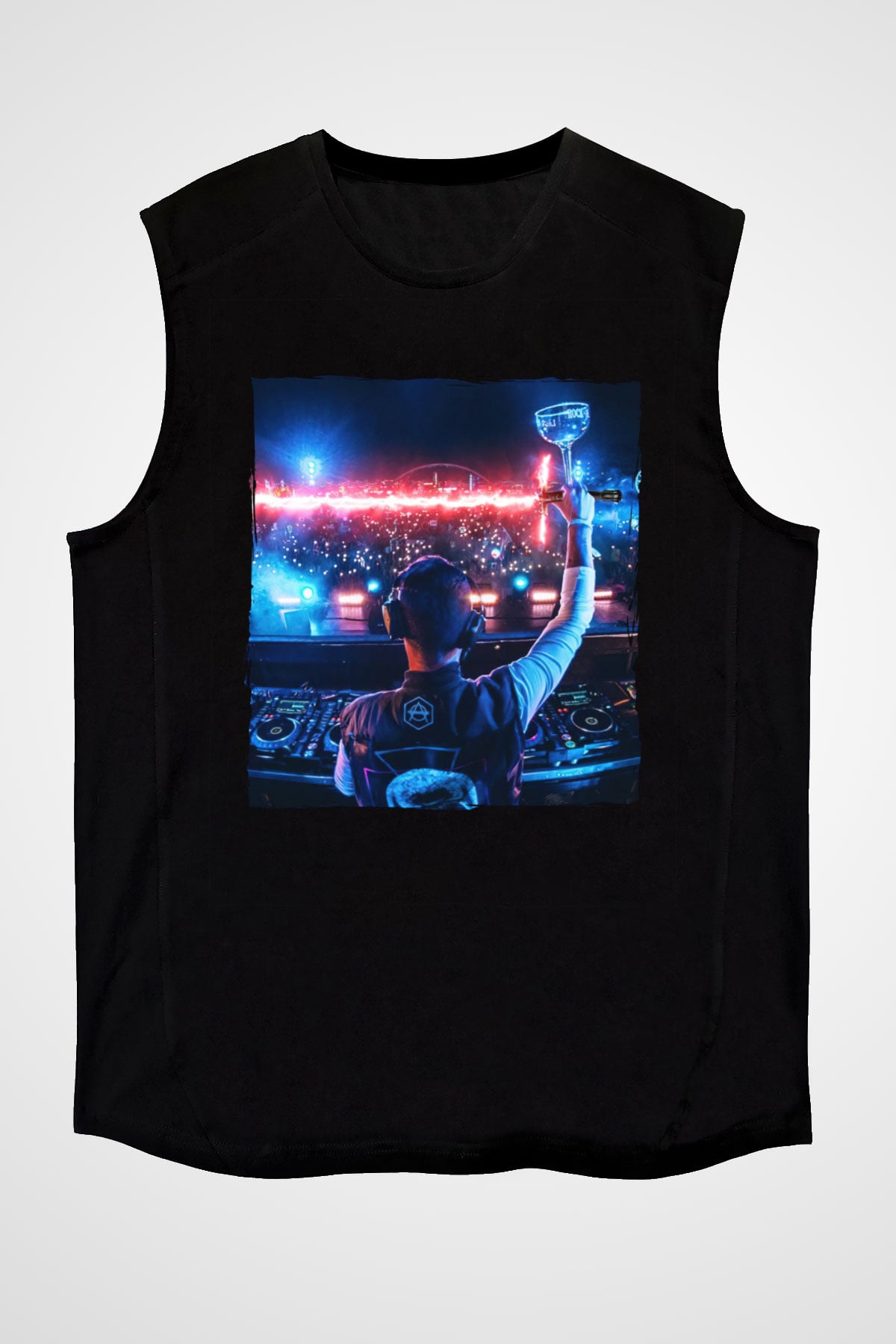 Kaskade Siyah Unisex Kolsuz Tişört