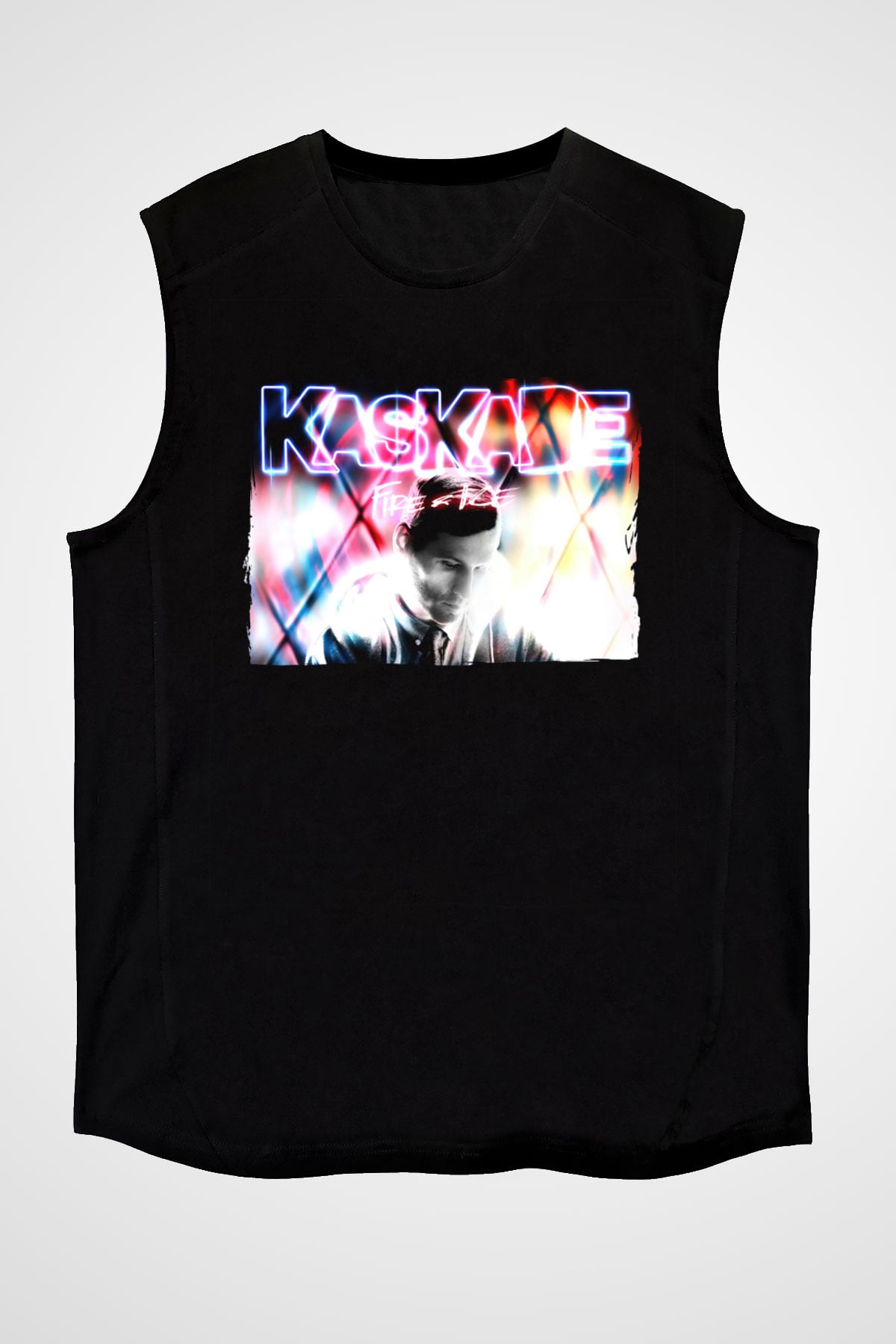 Kaskade Siyah Unisex Kolsuz Tişört