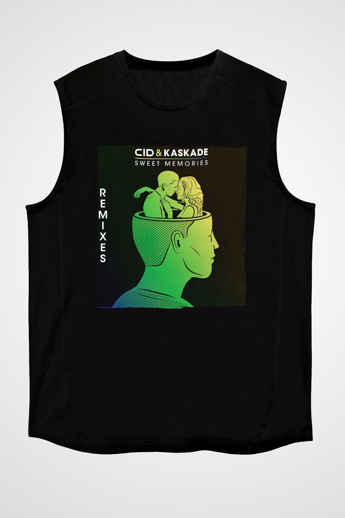 Kaskade Siyah Unisex Kolsuz Tişört