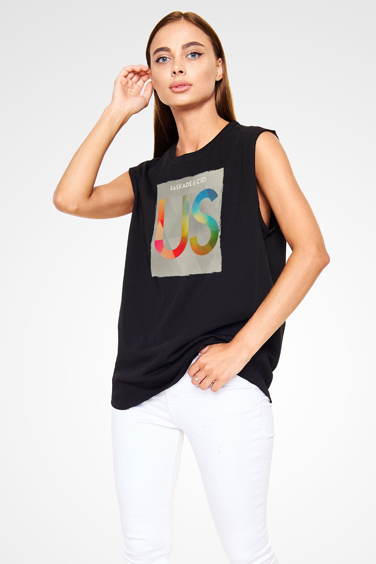 Kaskade Siyah Unisex Kolsuz Tişört