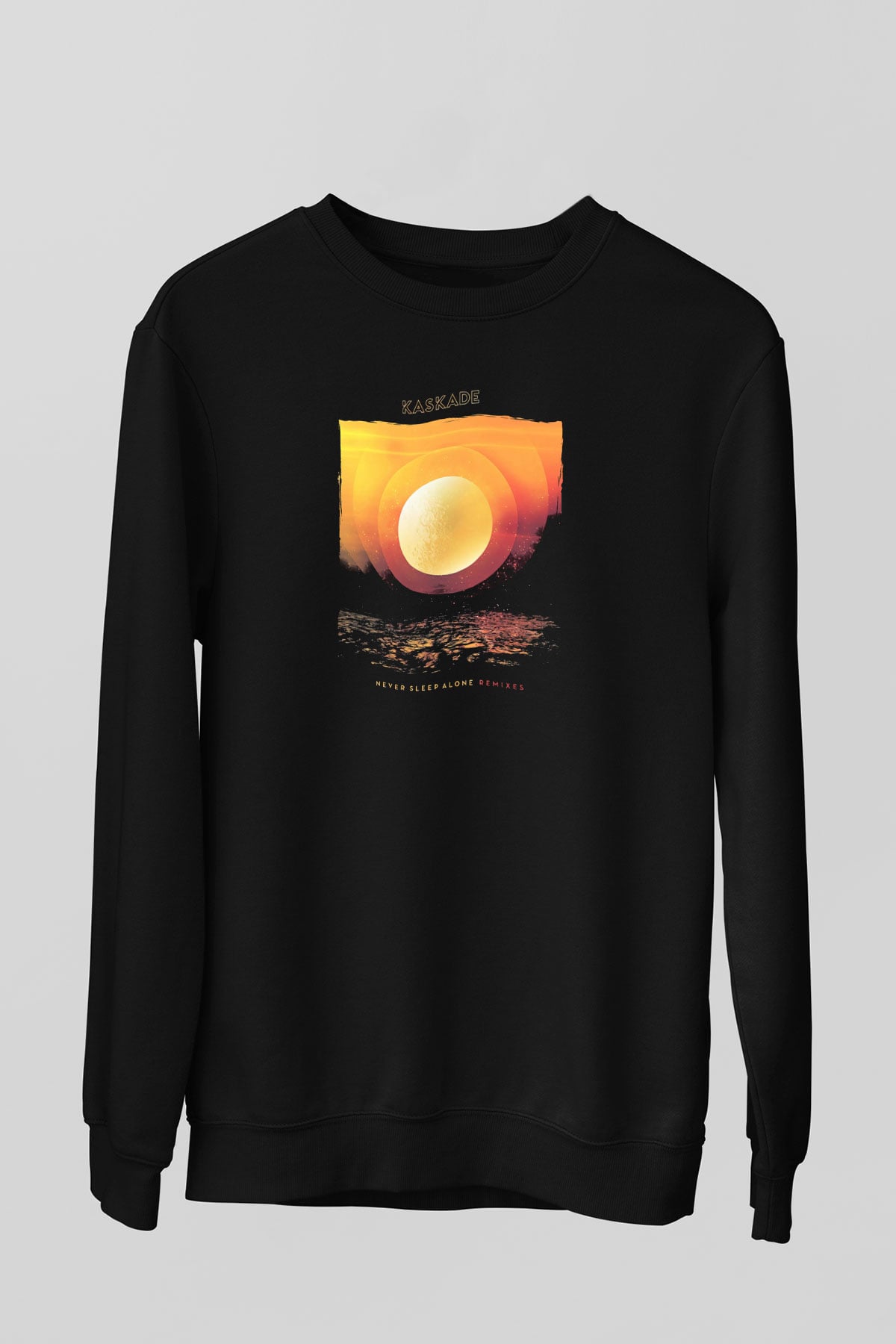 Kaskade Siyah Unisex Sweatshirt