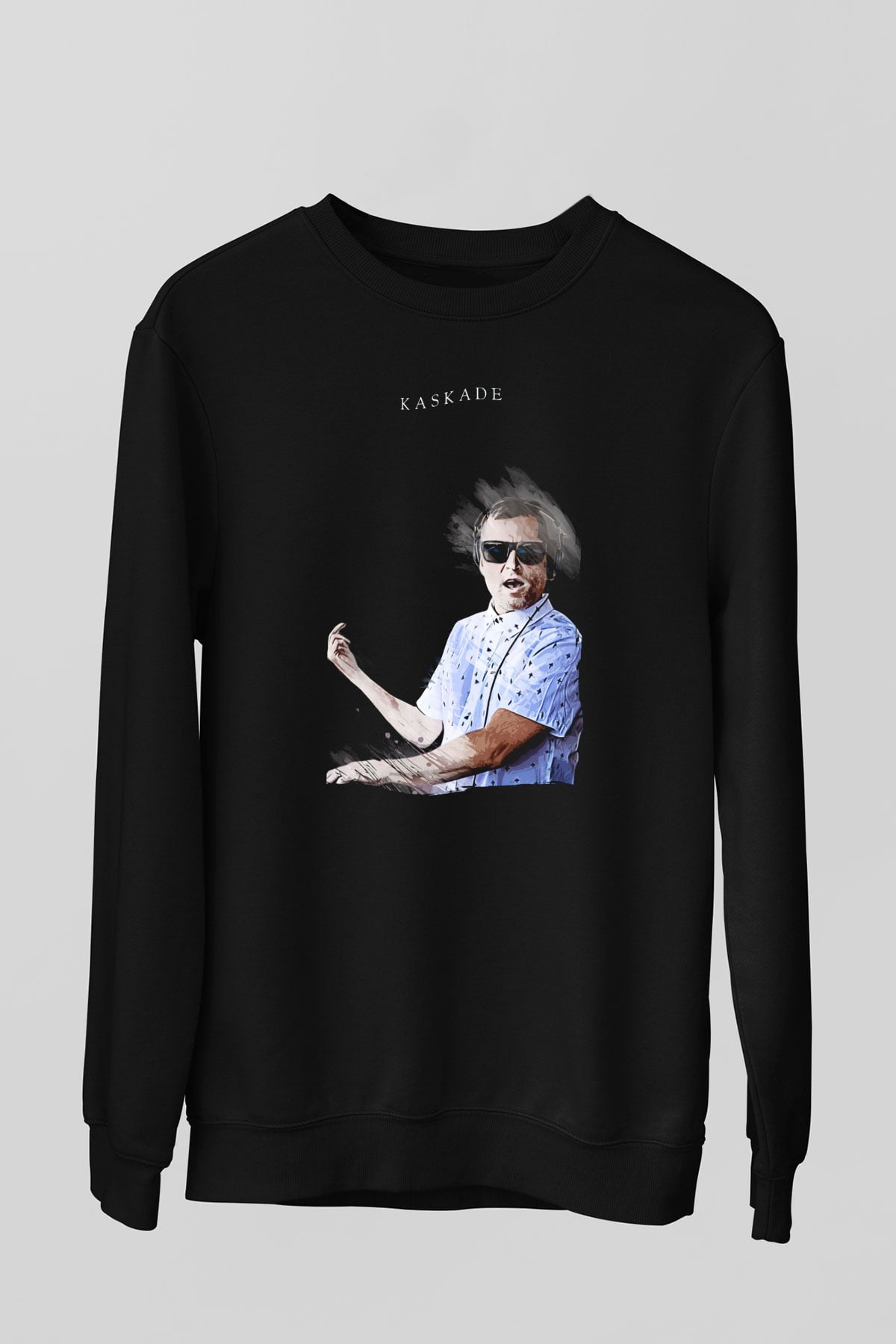 Kaskade Siyah Unisex Sweatshirt