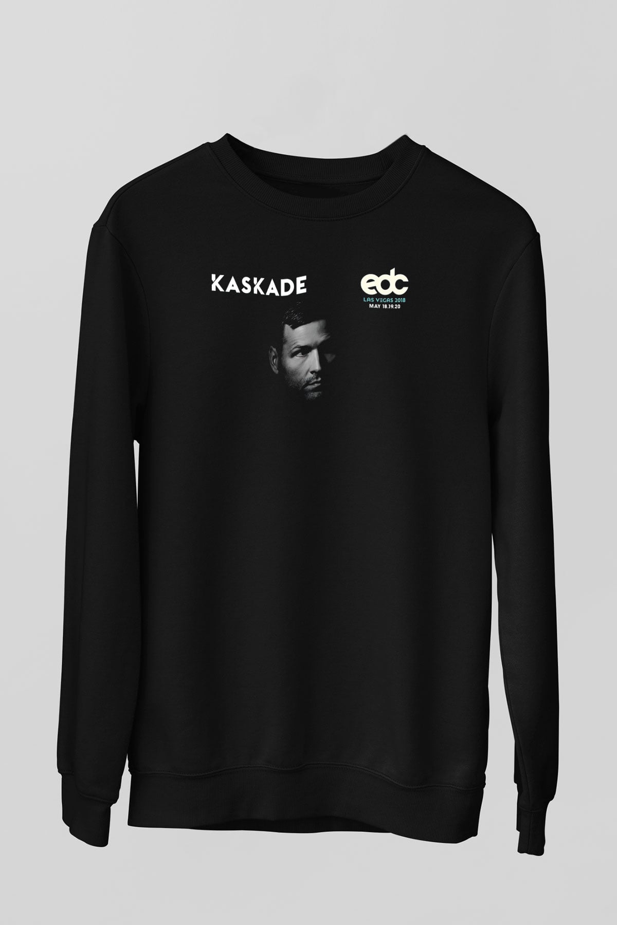 Kaskade Siyah Unisex Sweatshirt