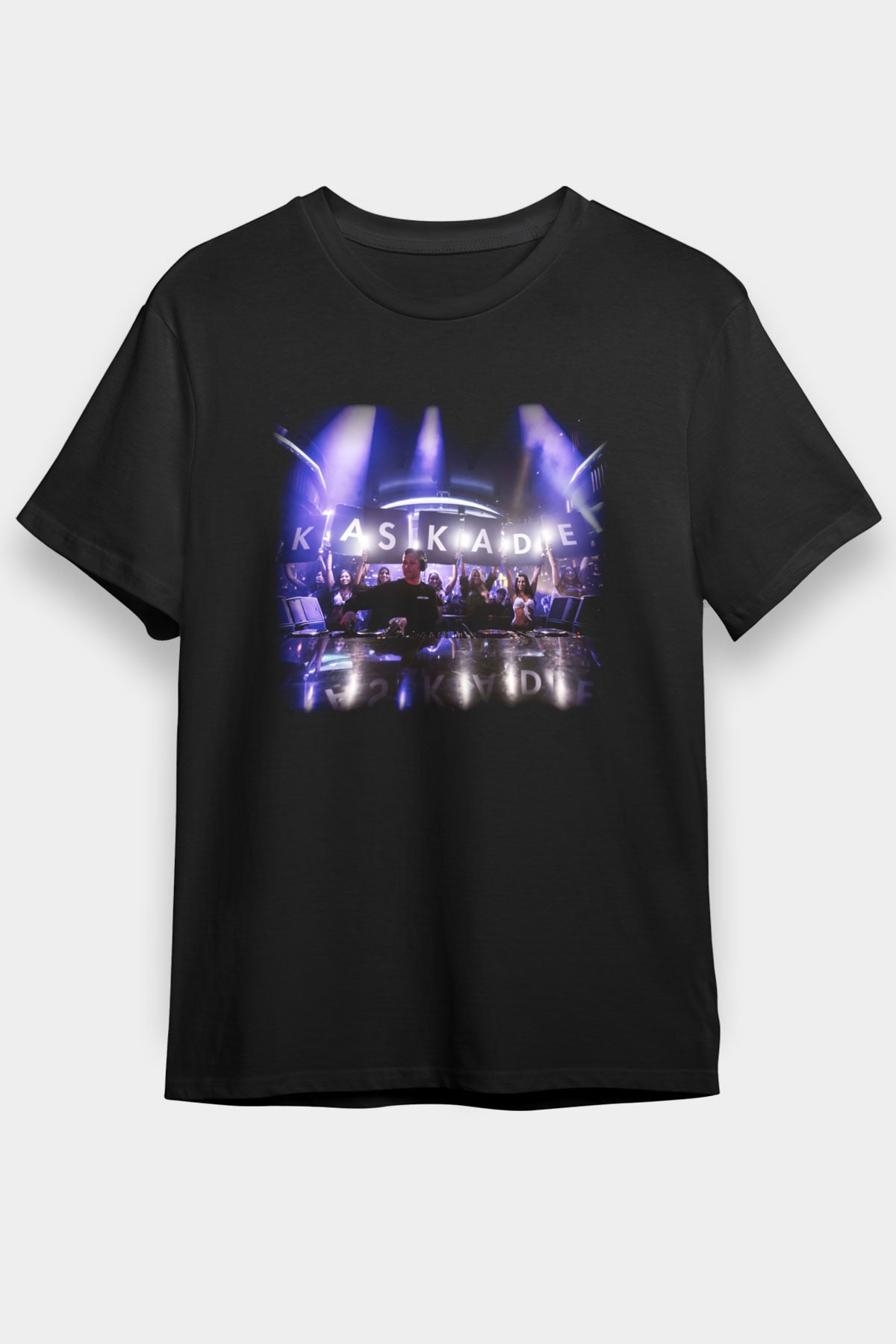 Kaskade Siyah Unisex Tişört T-Shirt - TişörtFabrikası