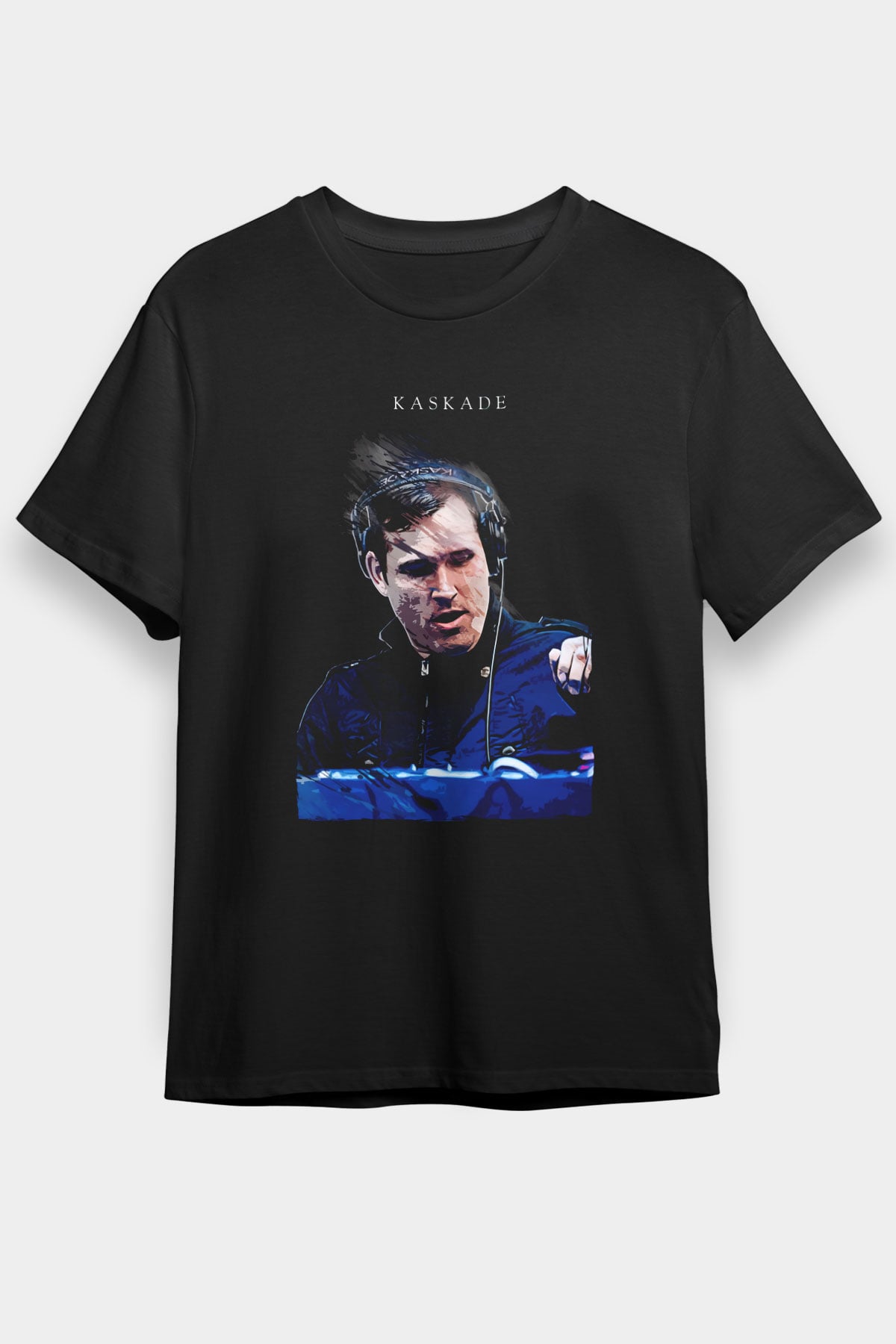 Kaskade Siyah Unisex Tişört T-Shirt - TişörtFabrikası