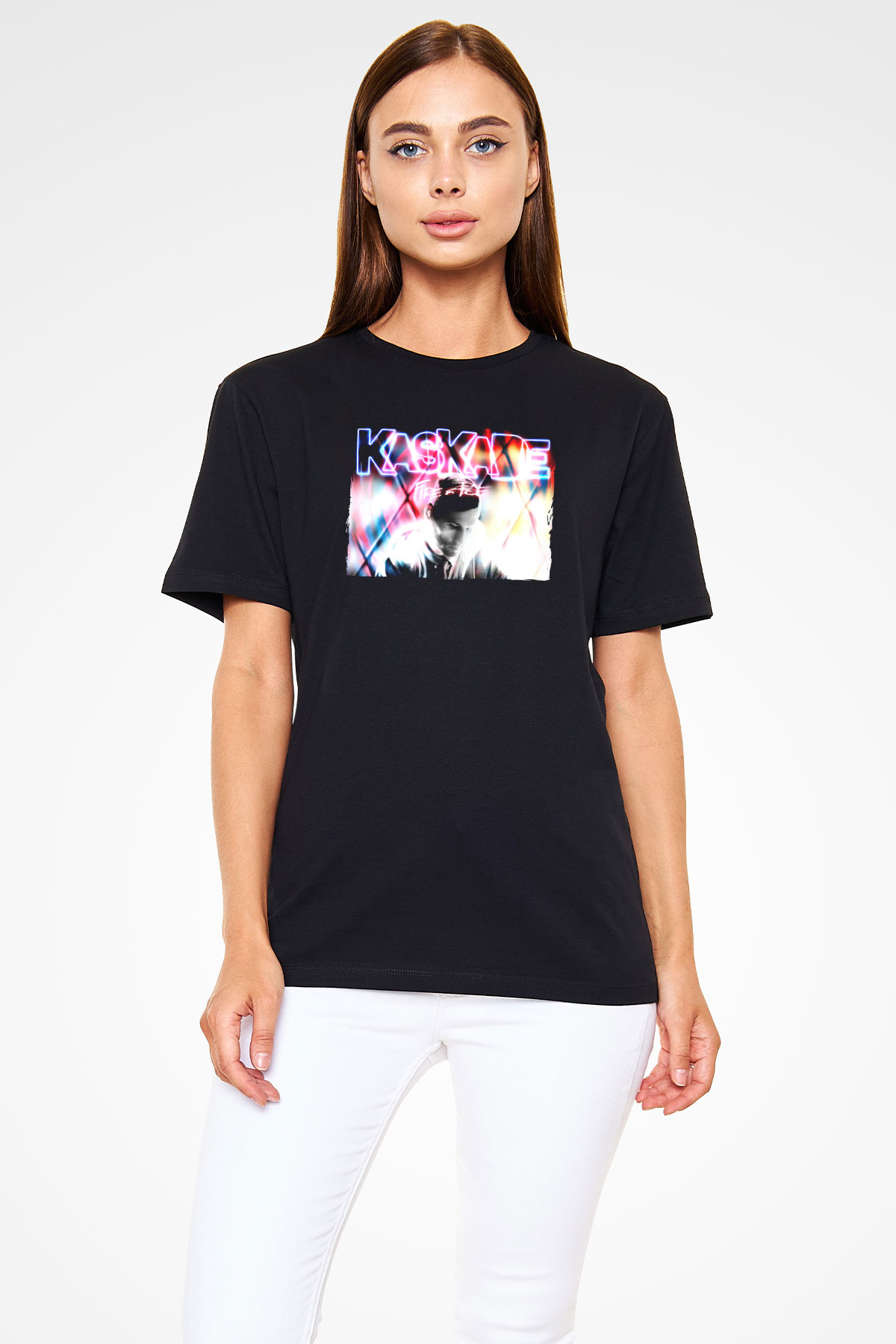Kaskade Siyah Unisex Tişört T-Shirt - TişörtFabrikası