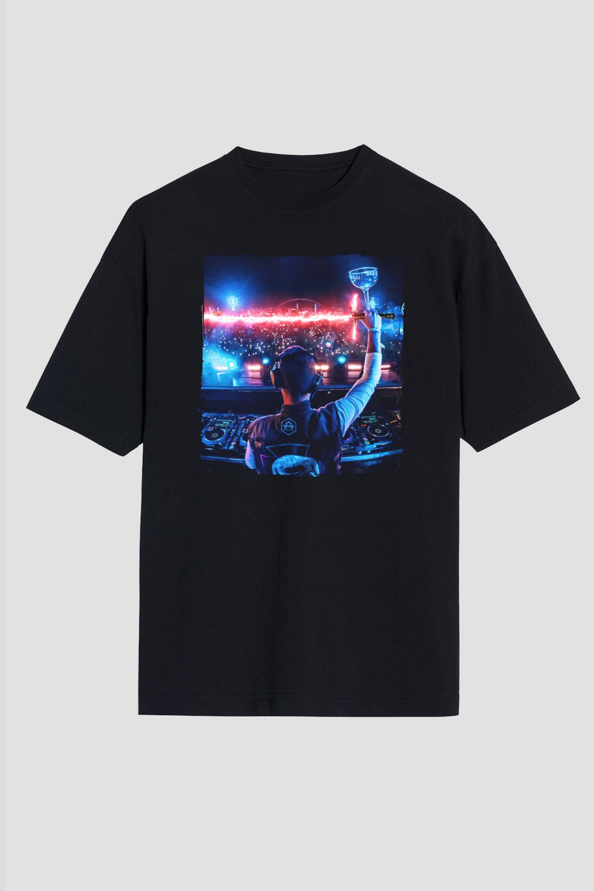 Kaskade Siyah Unisex Tişört T-Shirt - TişörtFabrikası