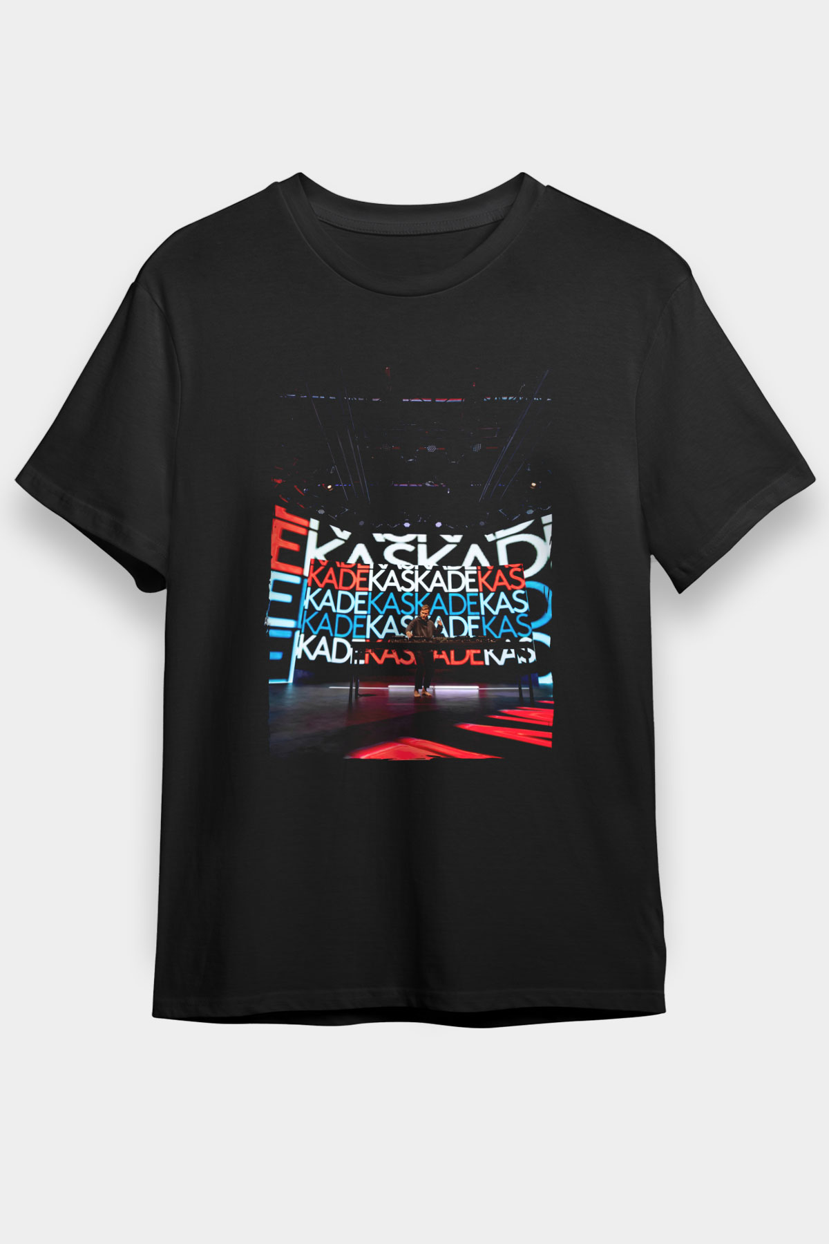 Kaskade Siyah Unisex Tişört T-Shirt - TişörtFabrikası