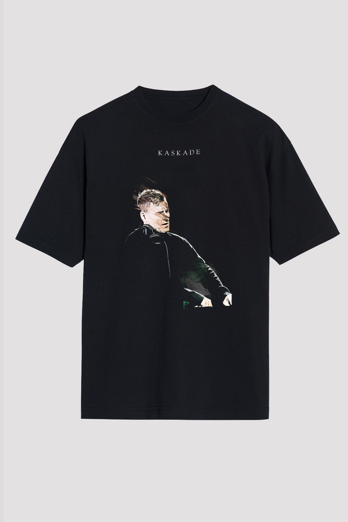 Kaskade Siyah Unisex Tişört T-Shirt - TişörtFabrikası