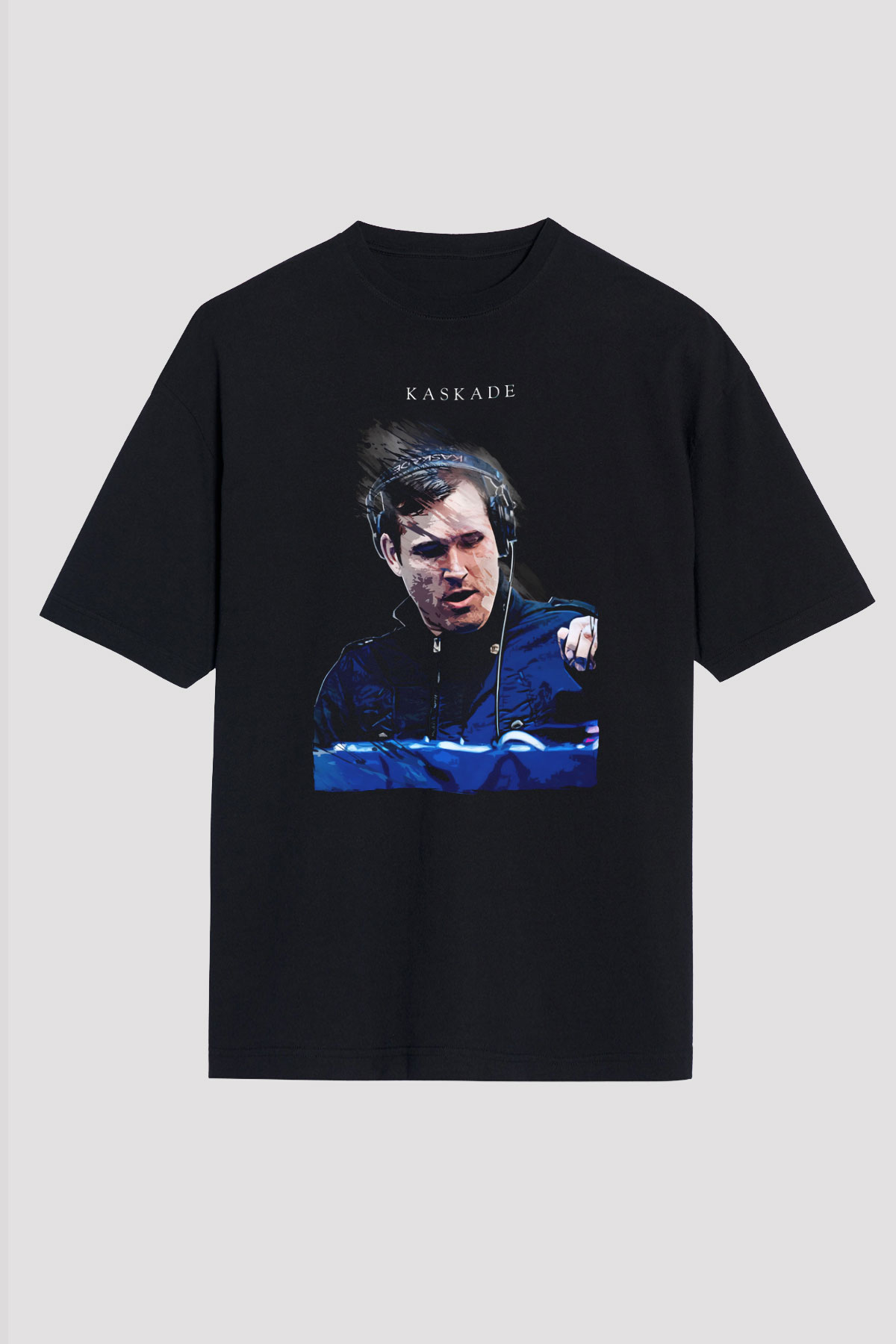 Kaskade Siyah Unisex Tişört T-Shirt - TişörtFabrikası