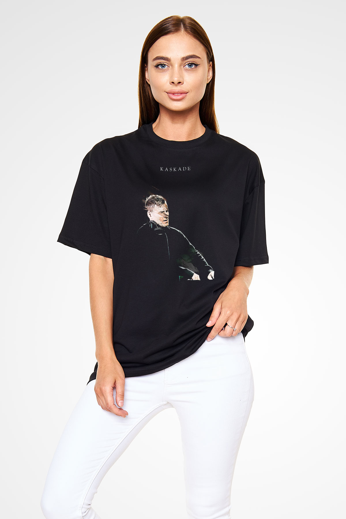 Kaskade Siyah Unisex Tişört T-Shirt - TişörtFabrikası