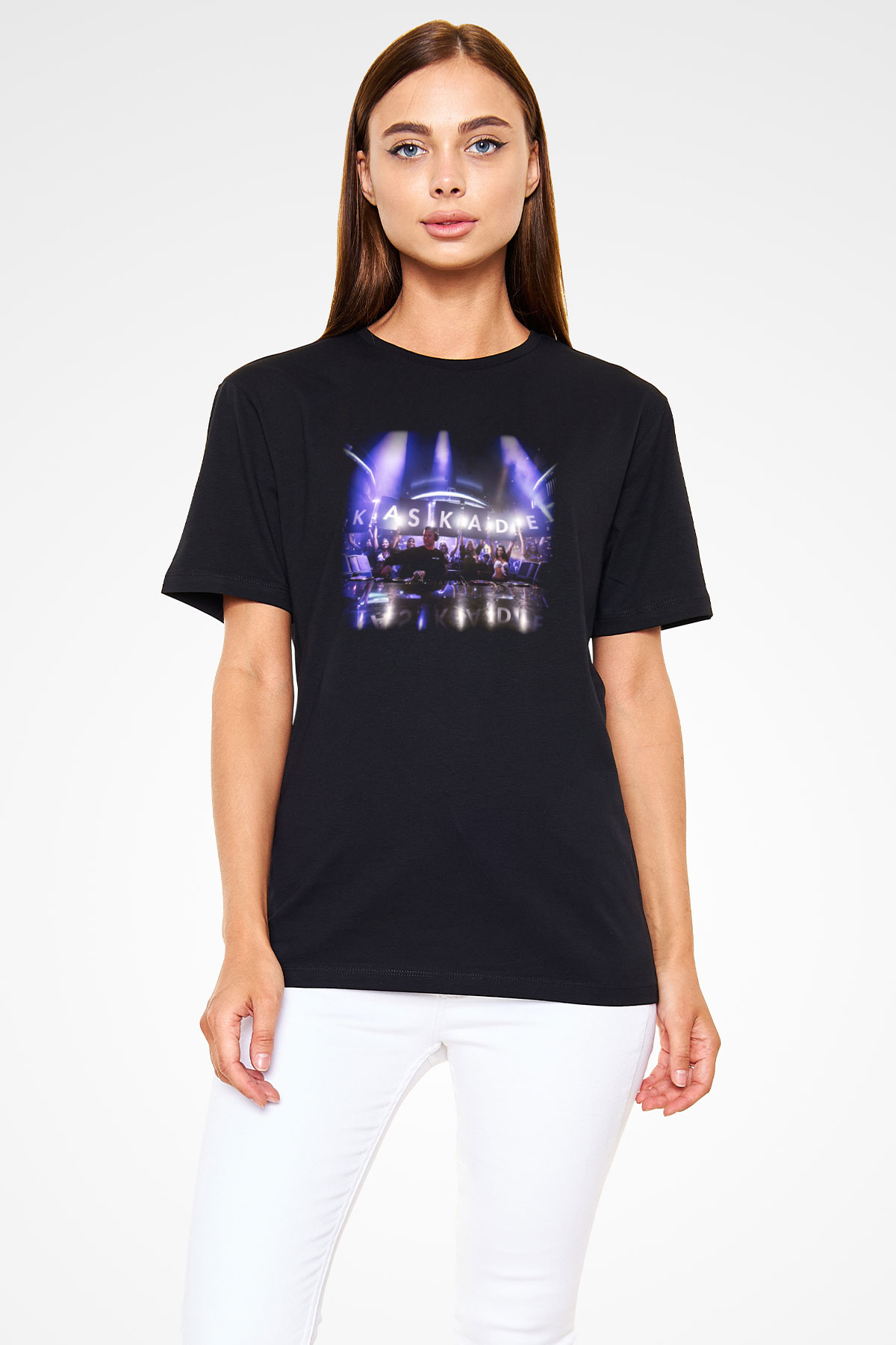 Kaskade Siyah Unisex Tişört T-Shirt - TişörtFabrikası