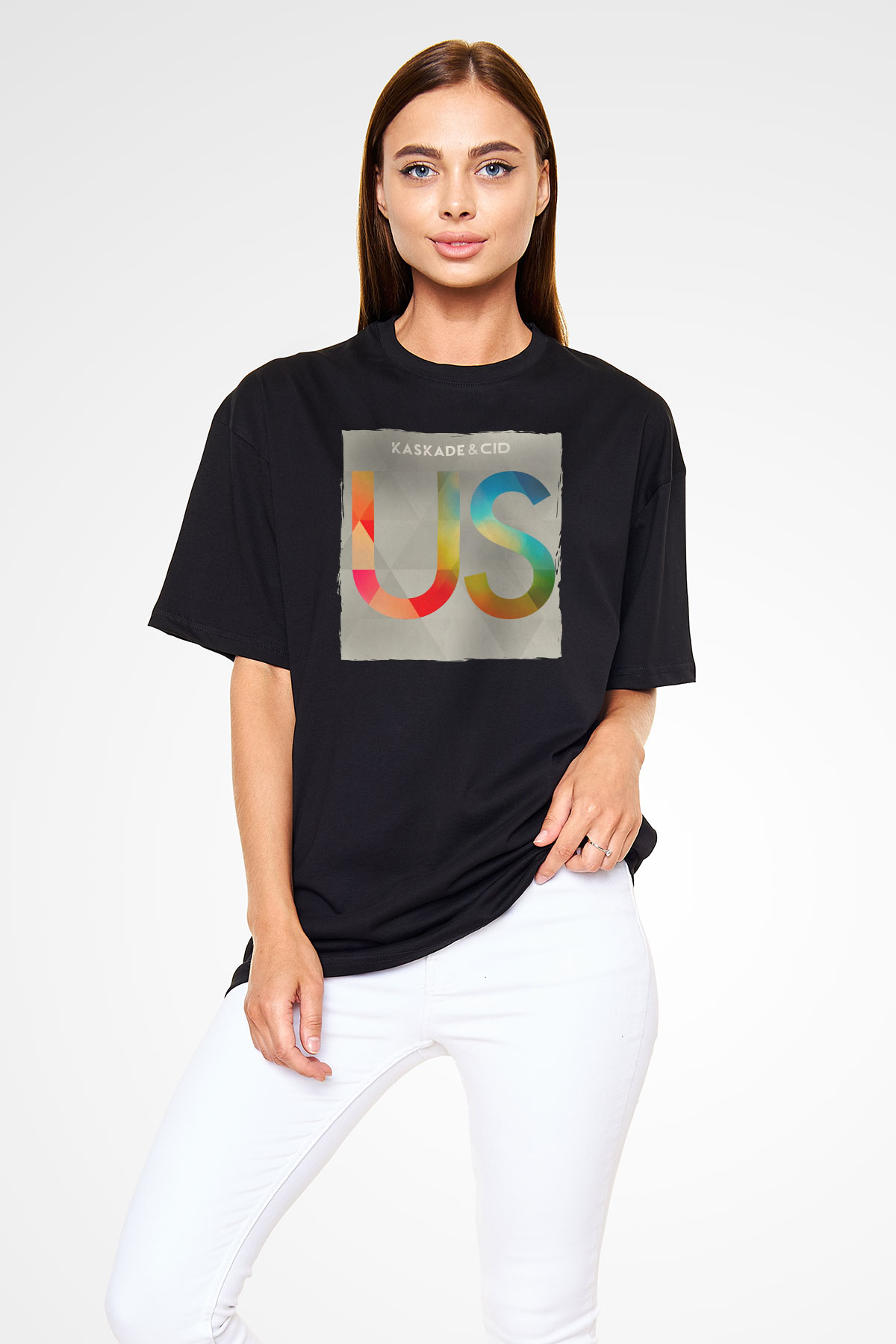 Kaskade Siyah Unisex Tişört T-Shirt - TişörtFabrikası