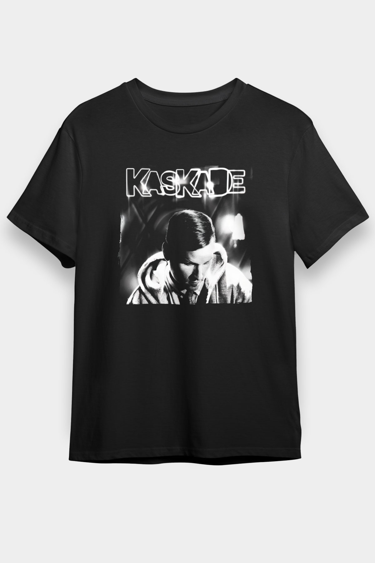 Kaskade Siyah Unisex Tişört T-Shirt - TişörtFabrikası