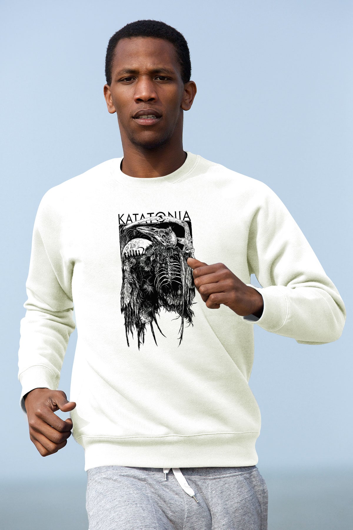 Katatonia Beyaz Unisex Sweatshirt