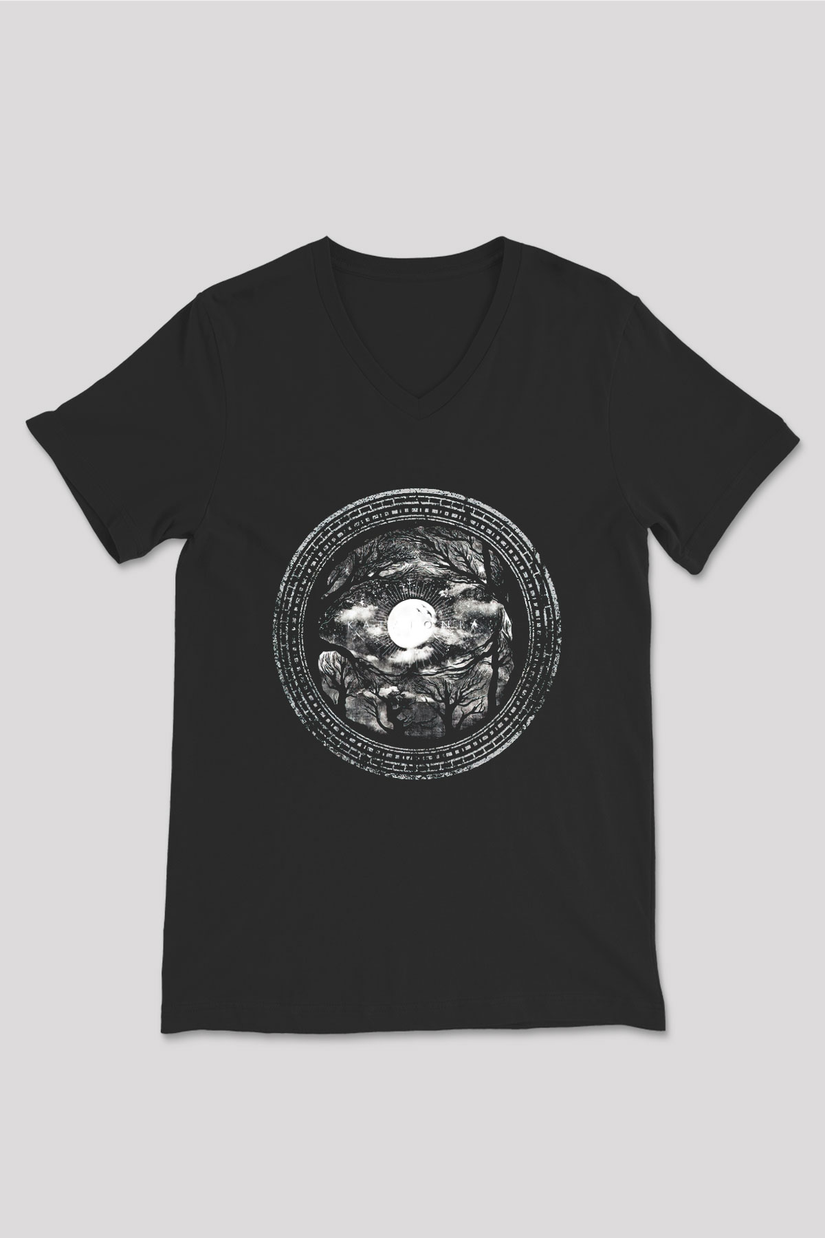 Katatonia Siyah Unisex V Yaka Tişört T-Shirt