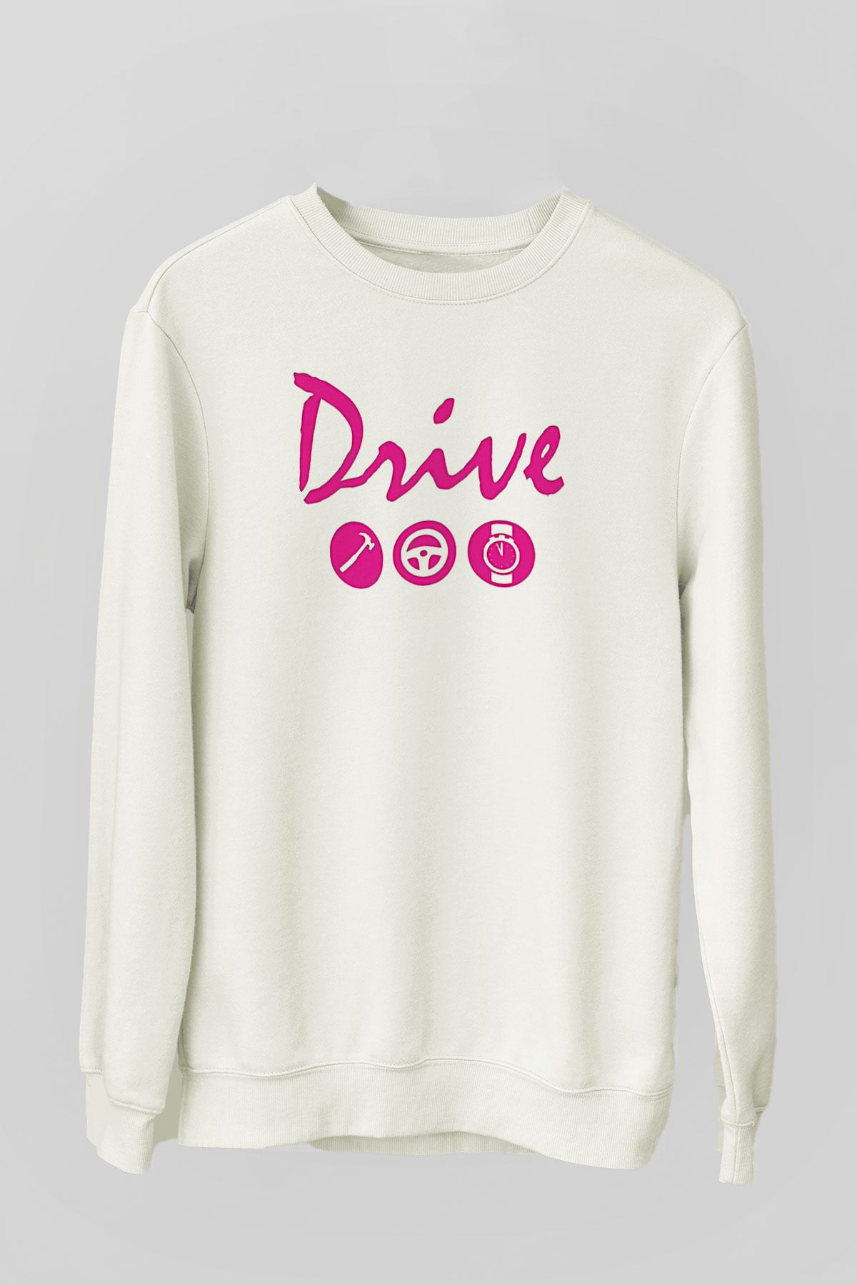 Kavinsky Baskılı Beyaz Unisex Sweatshirt