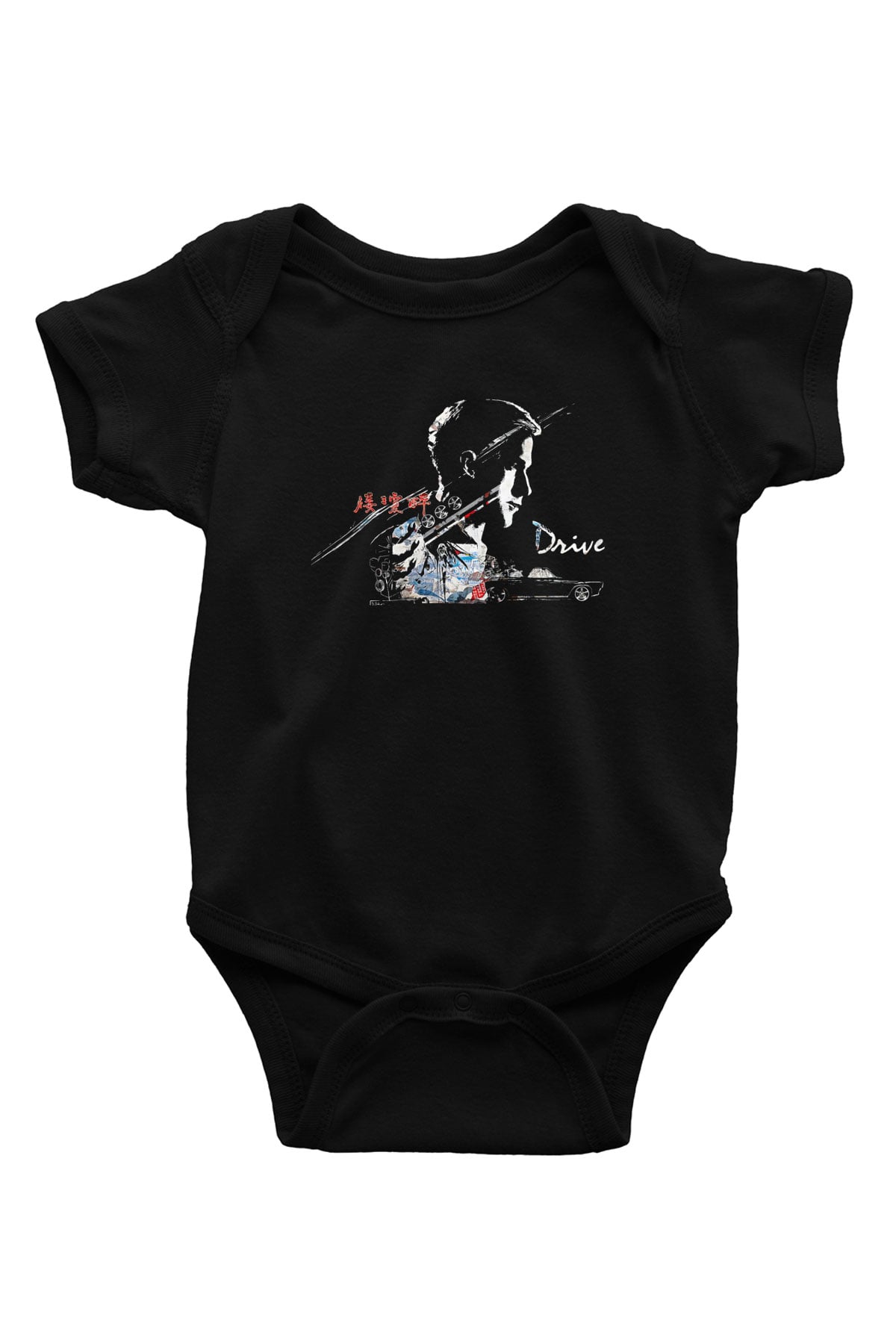 Kavinsky Baskılı Unisex Siyah Bebek Body - Zıbın
