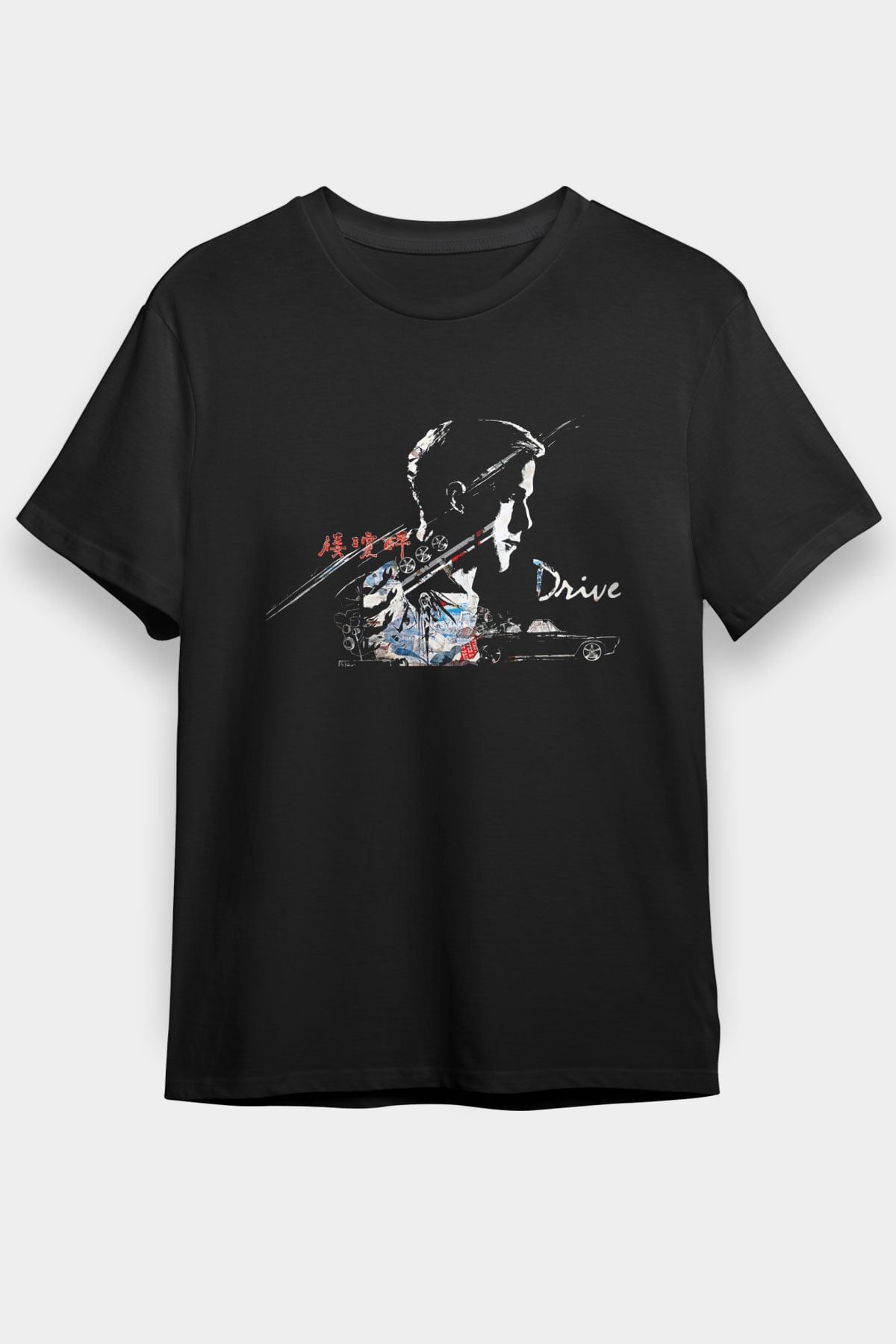 Kavinsky Baskılı Unisex Siyah Tişört - Tshirt