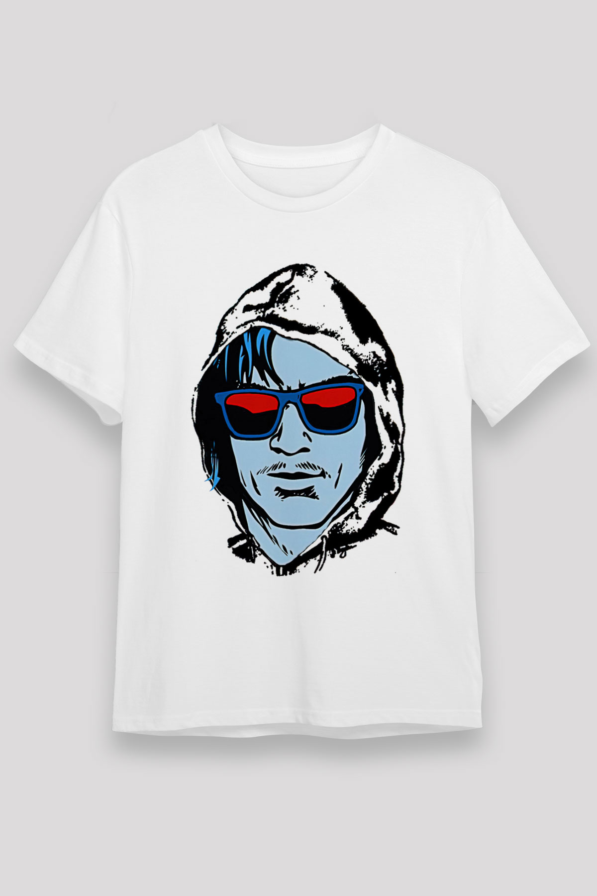 Kavinsky Unisex Baskılı Beyaz Tişört - Tshirt