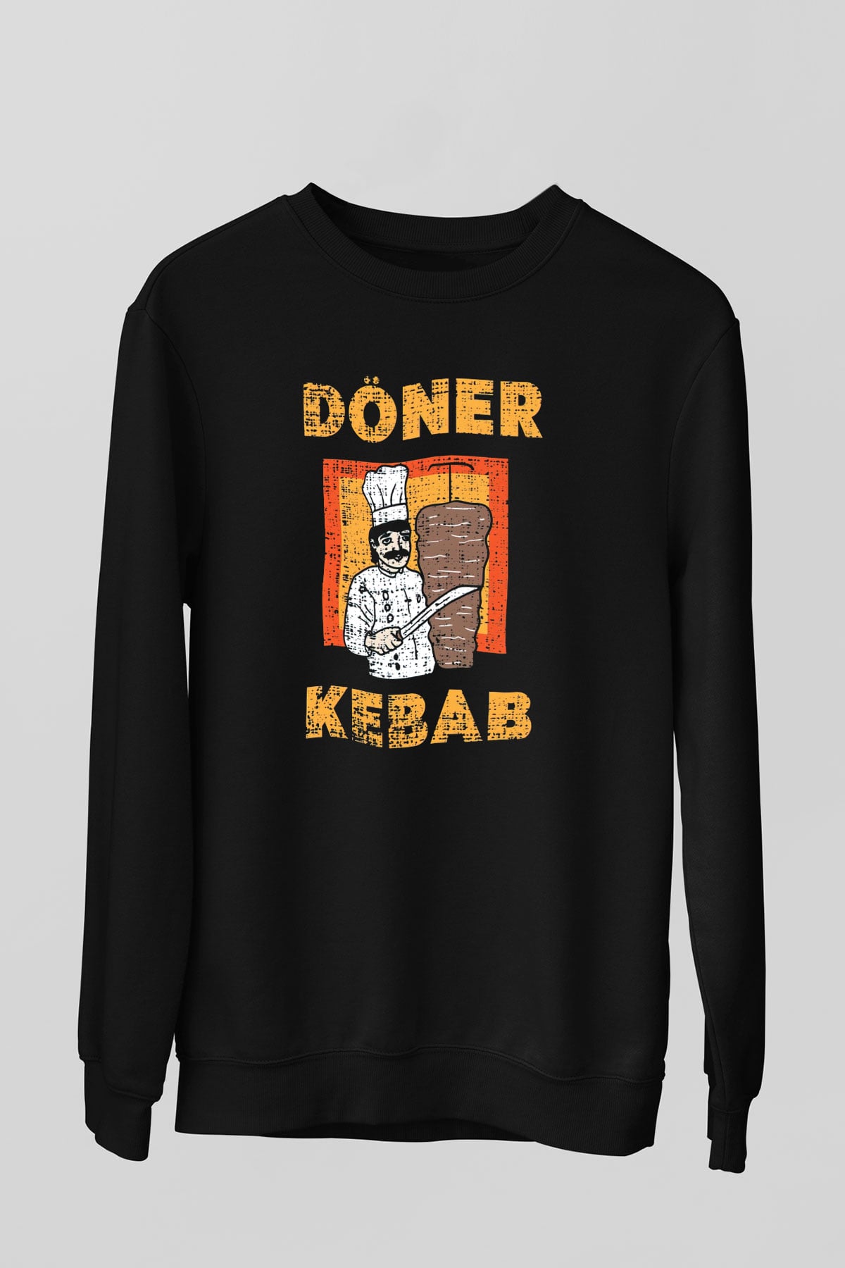 Kebapçı Siyah Unisex Sweatshirt