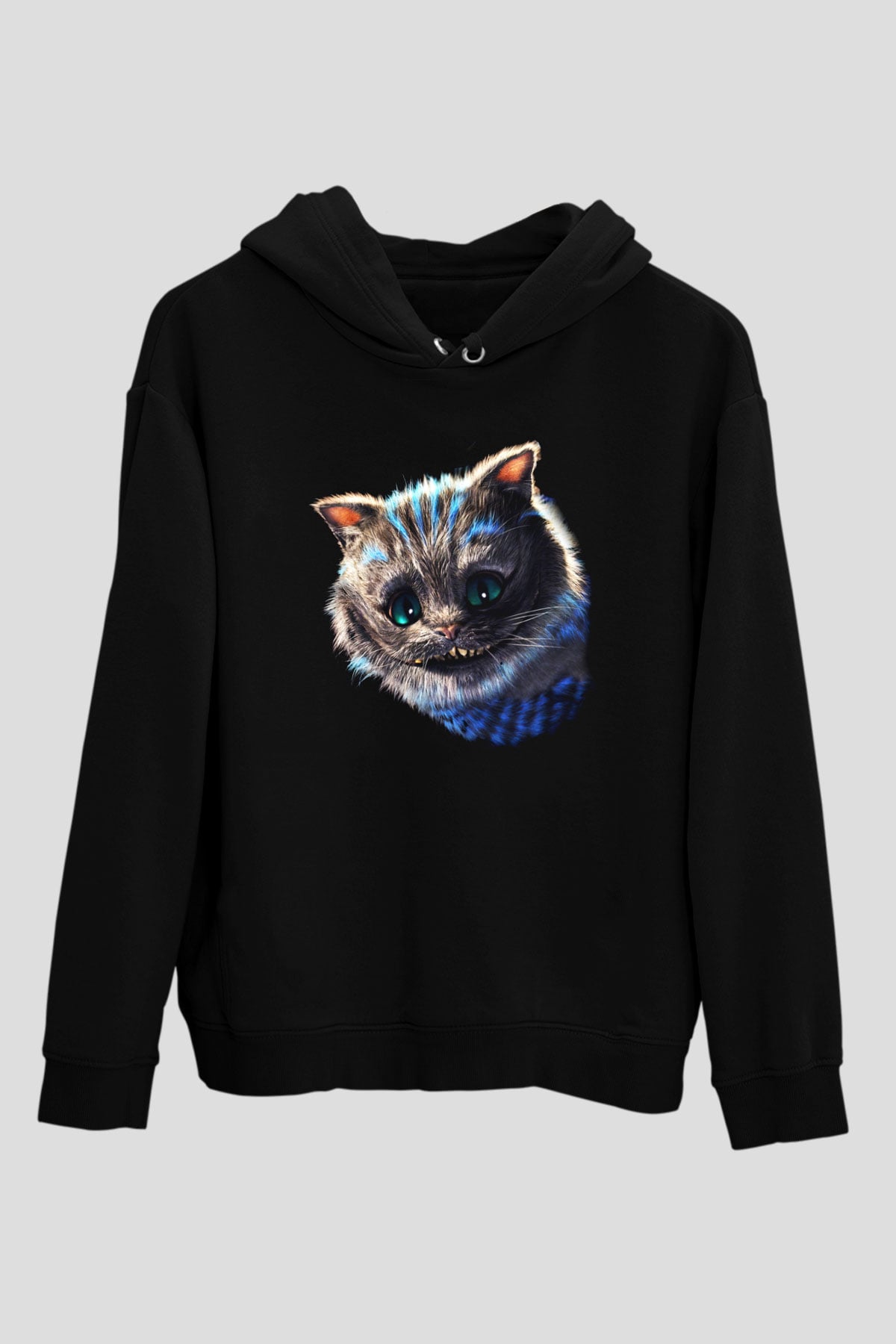 Kedi Siyah Unisex Hoodie