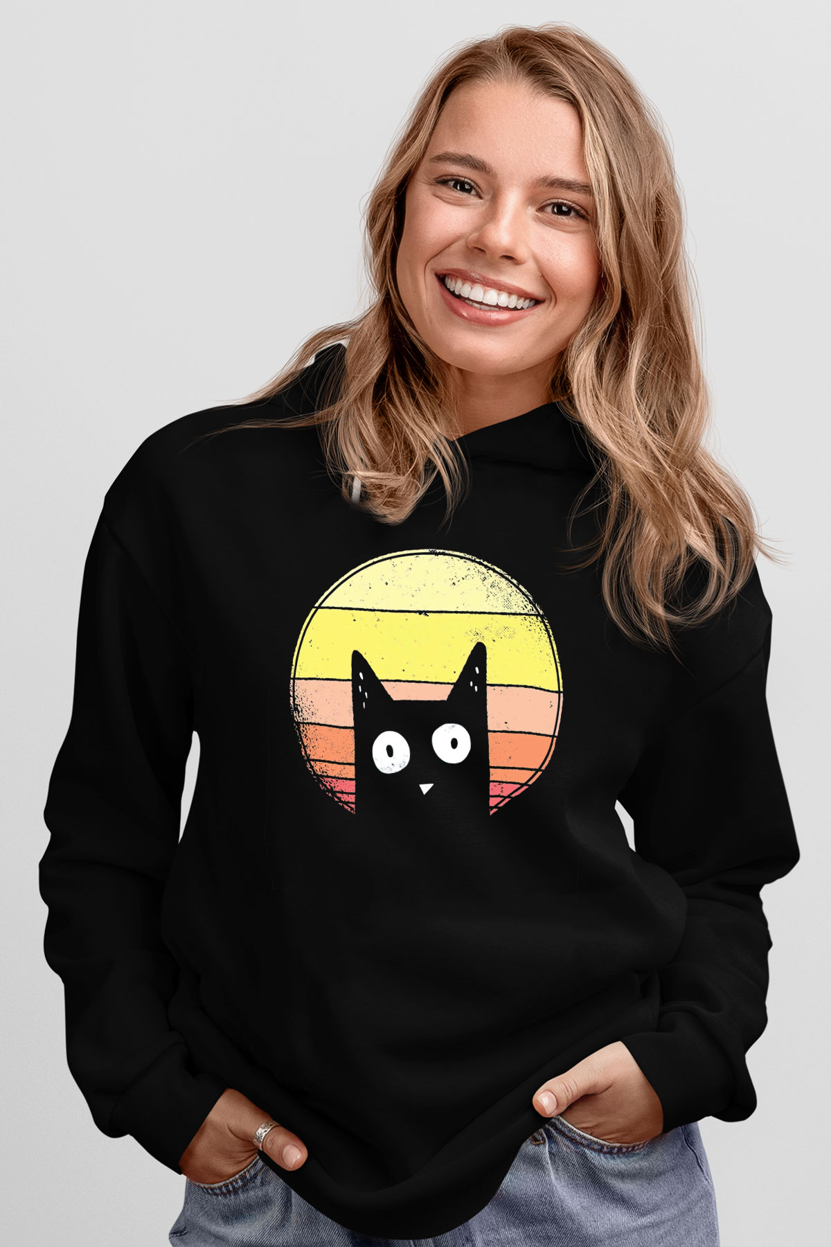 KediSiyah Tshirt Unisex Hoodie