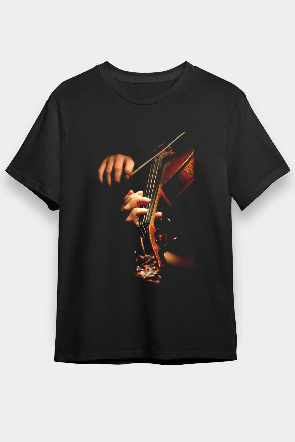 Kemancı Siyah Unisex Tişört T-Shirt - TişörtFabrikası