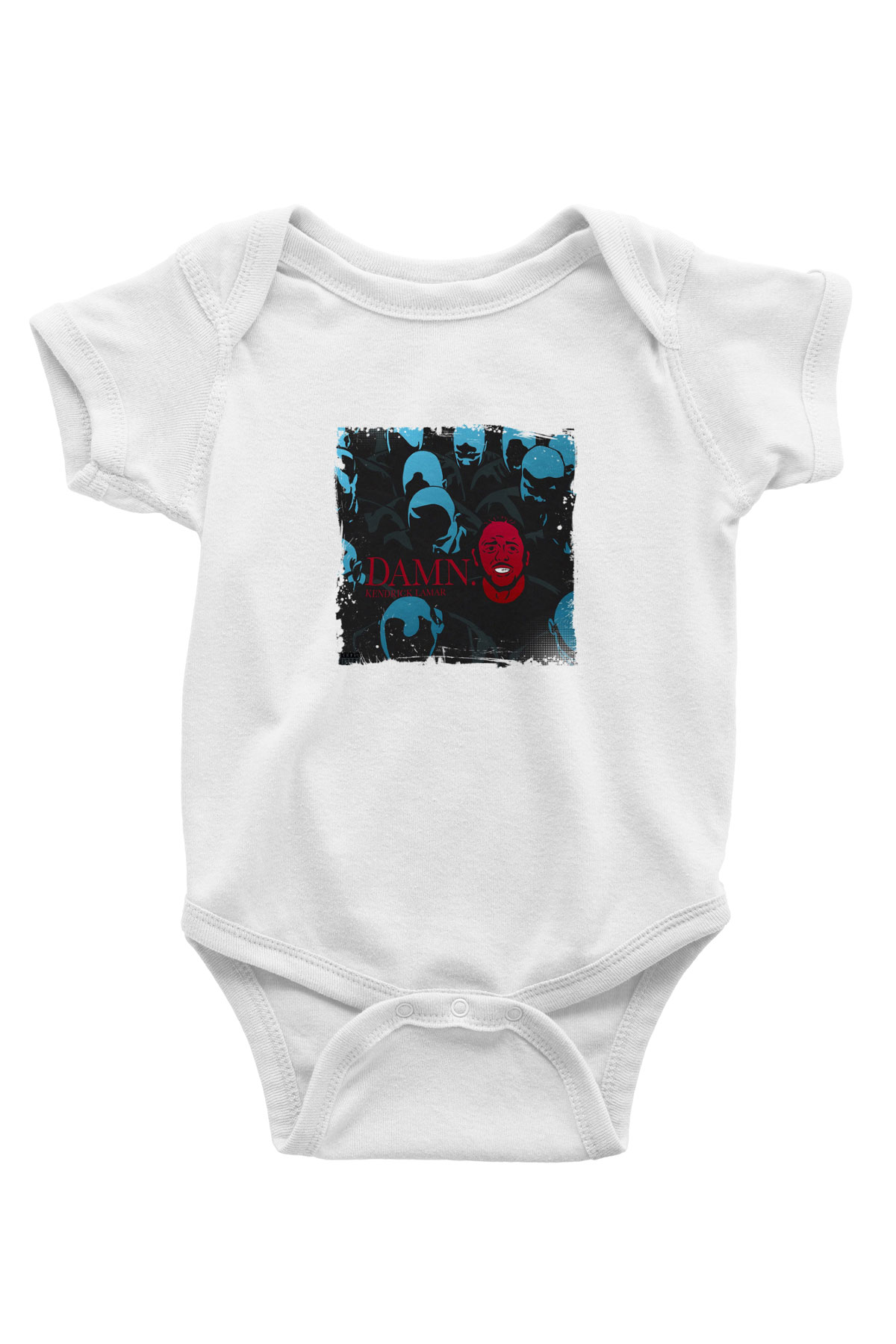 Kendrick Lamar Baskılı Unisex Beyaz Bebek Body - Zıbın