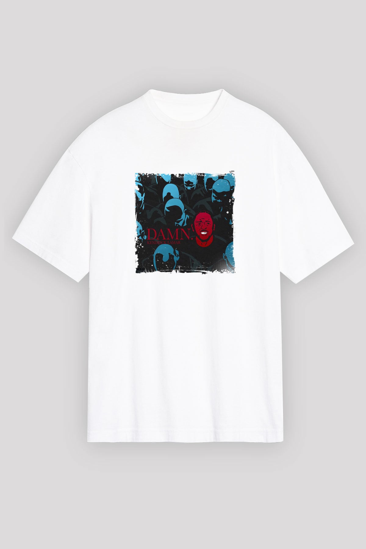 Kendrick Lamar Baskılı Unisex Beyaz Tişört