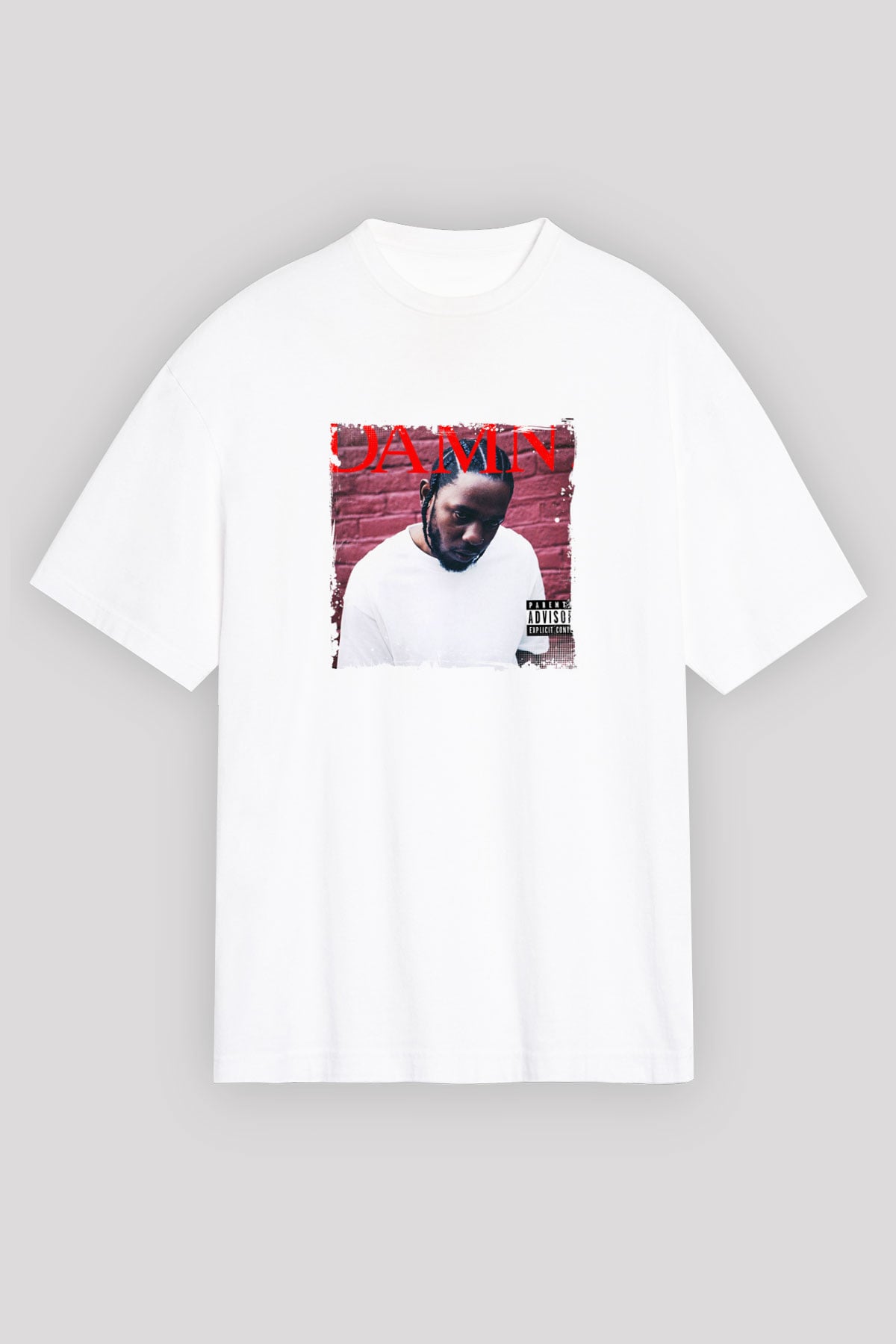 Kendrick Lamar Baskılı Unisex Beyaz Tişört