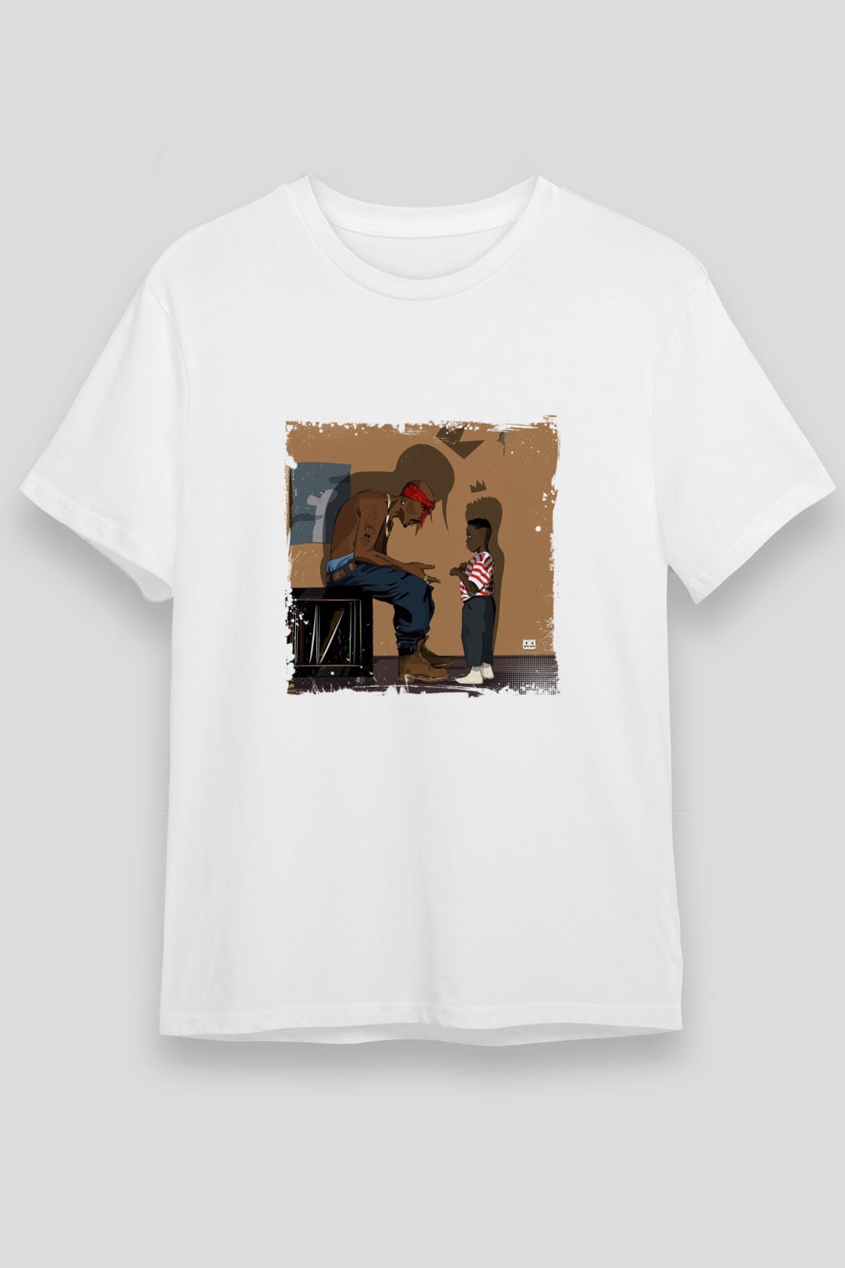 Kendrick Lamar Baskılı Unisex Beyaz Tişört