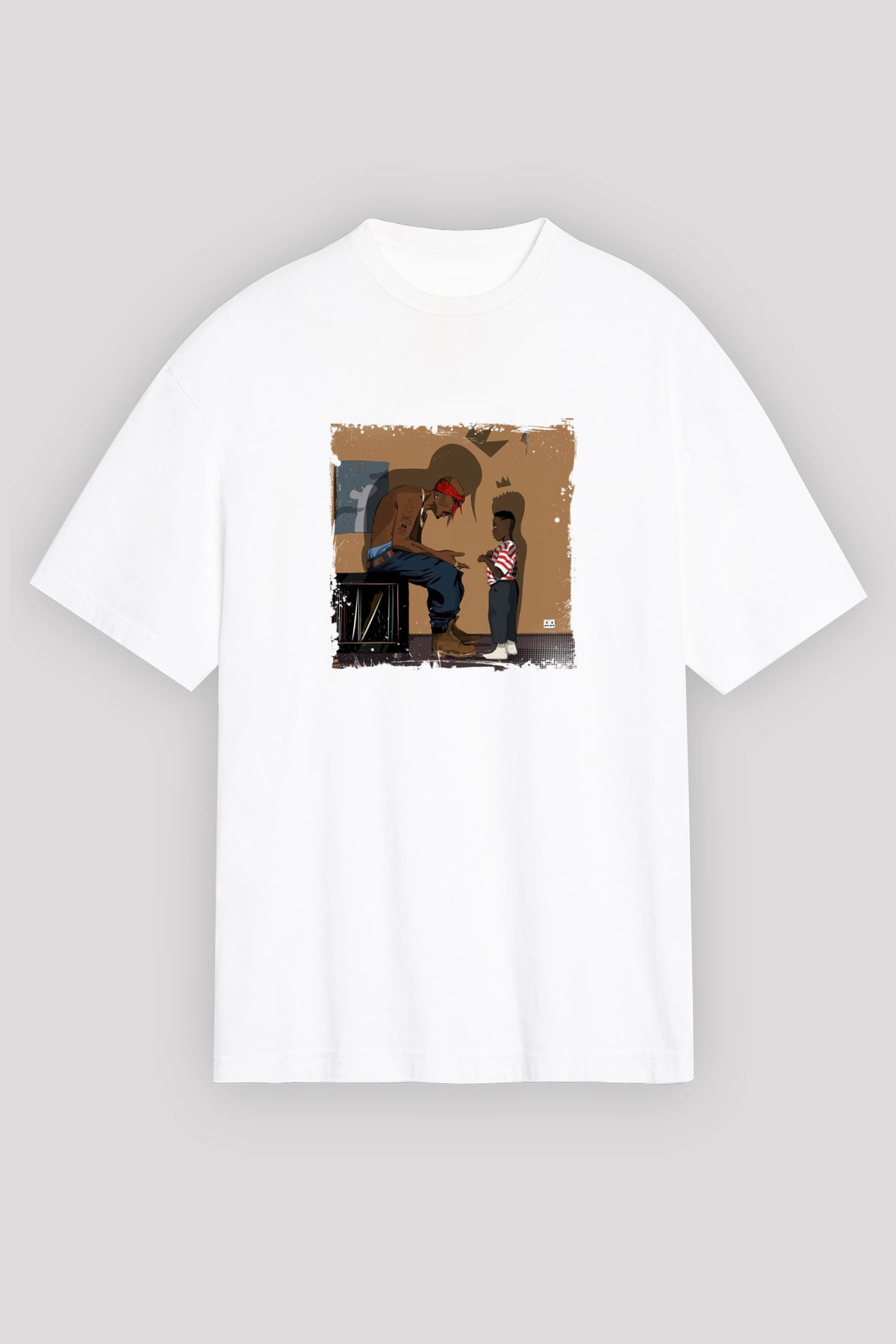 Kendrick Lamar Baskılı Unisex Beyaz Tişört