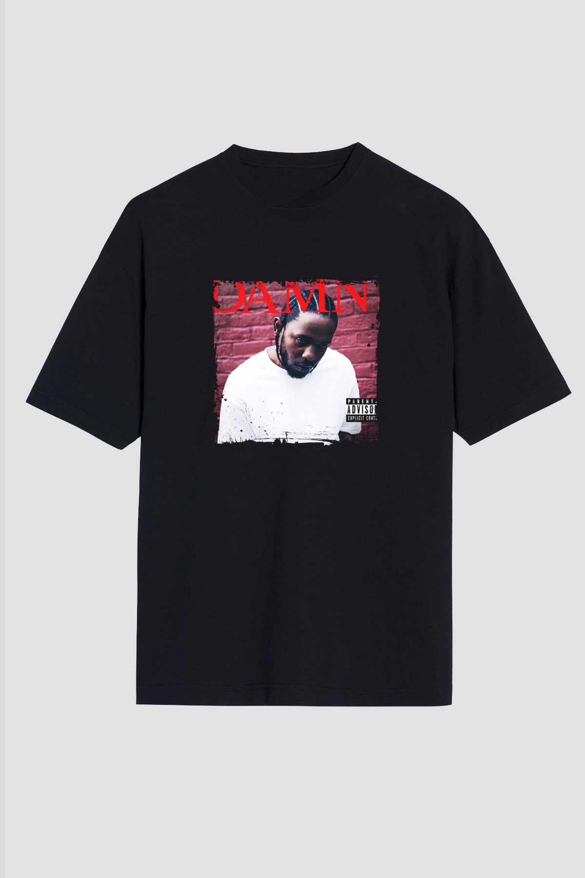 Kendrick Lamar Baskılı Unisex Oversize Siyah Tişört