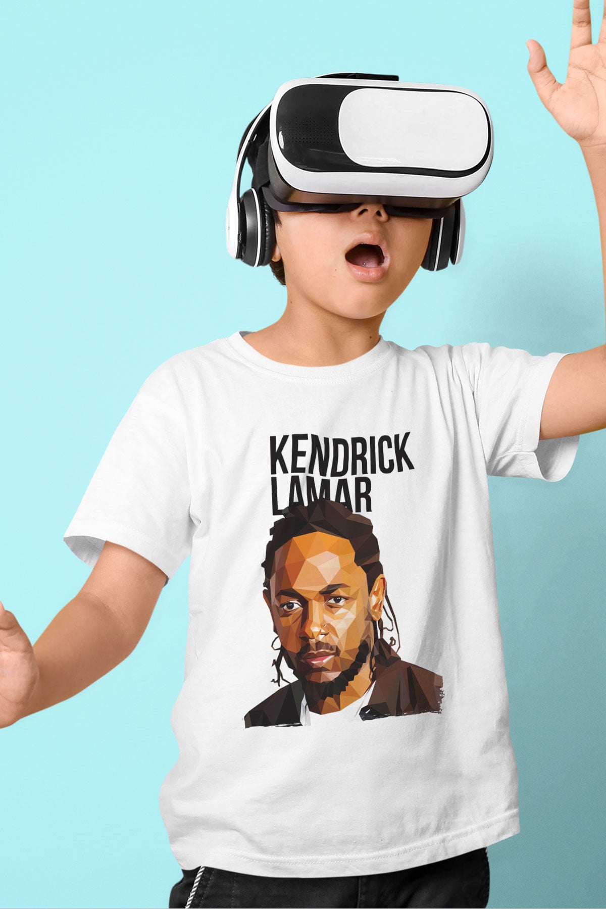 Kendrick Lamar Beyaz Unisex Çocuk Tişört