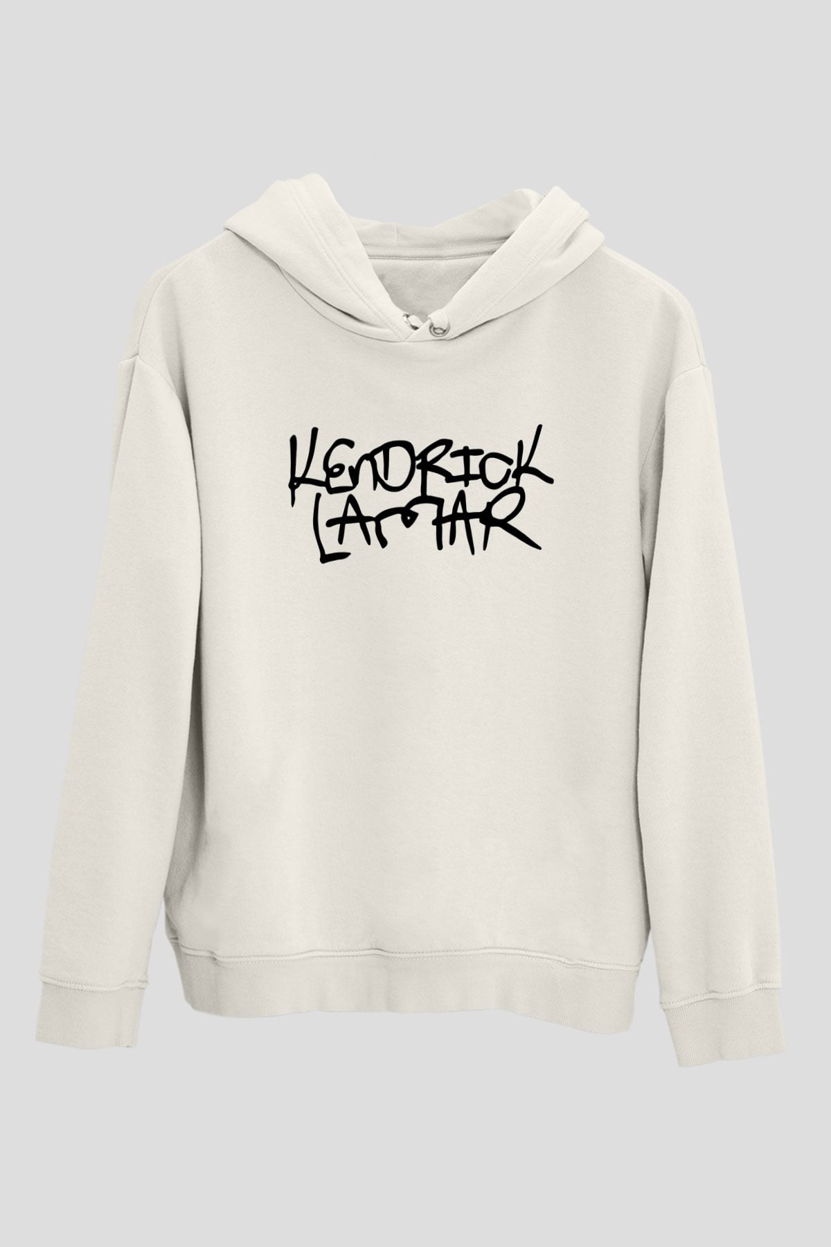Kendrick Lamar Beyaz Unisex Kapşonlu Sweatshirt