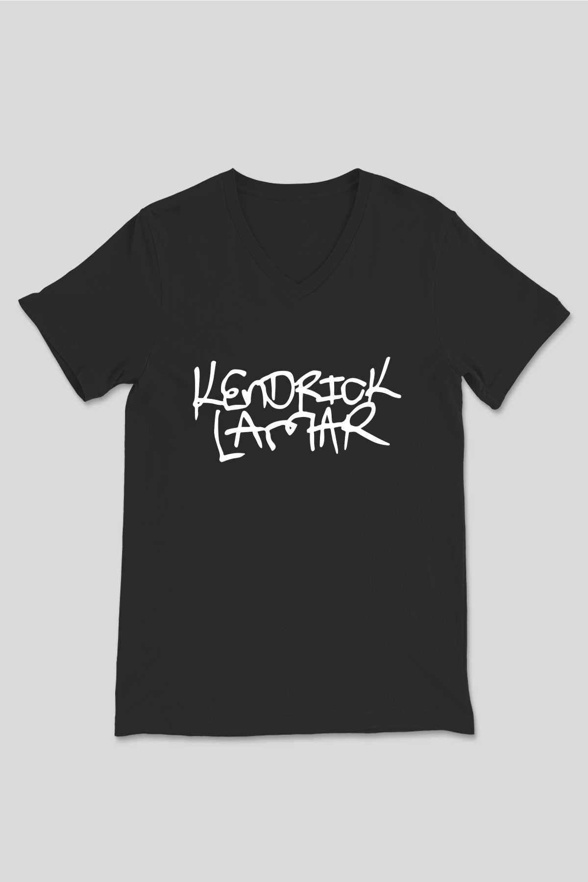 Kendrick Lamar Siyah Unisex V Yaka Tişört T-Shirt