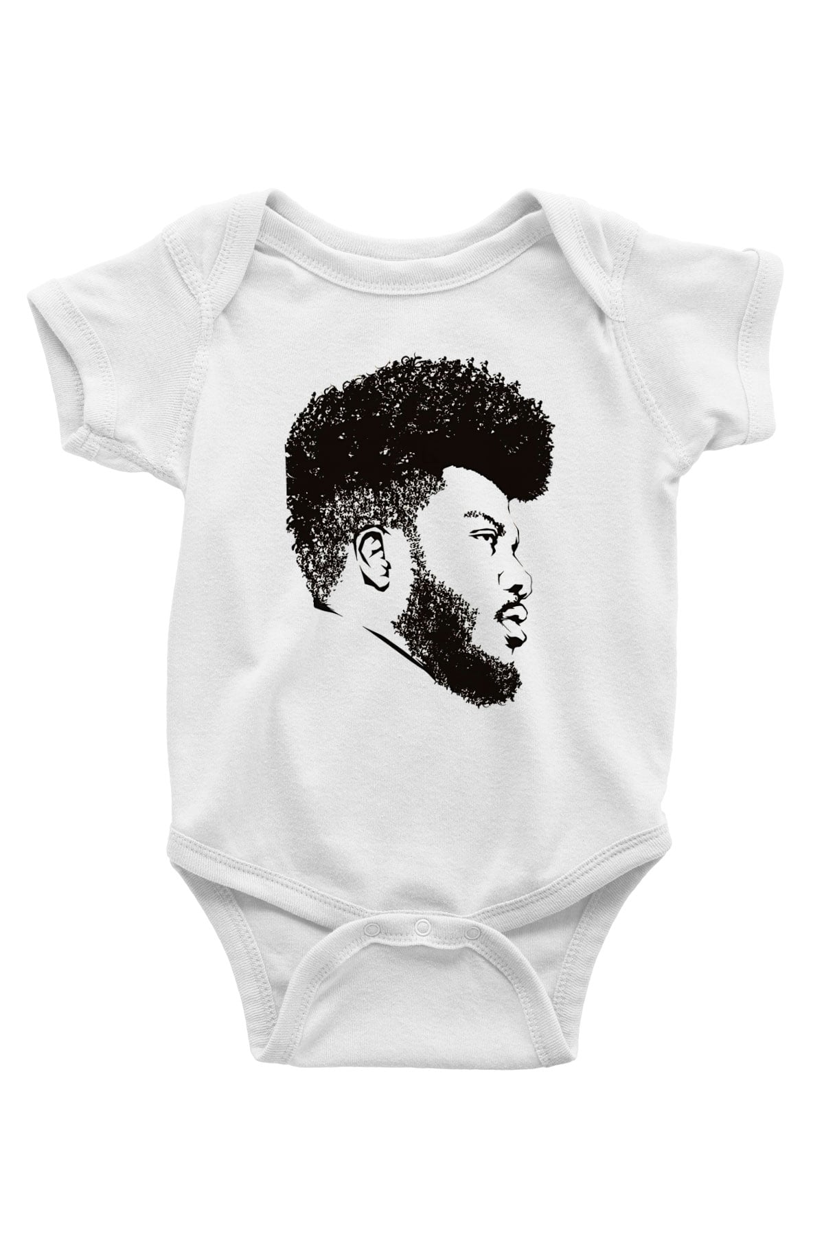 Khalid Baskılı Beyaz Unisex Bebek Body - Zıbın