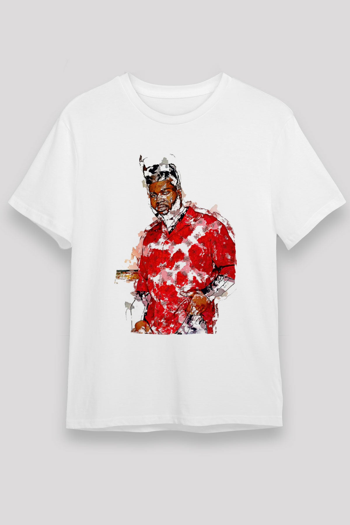 Khalid Baskılı Unisex Beyaz Tişört - Tshirt