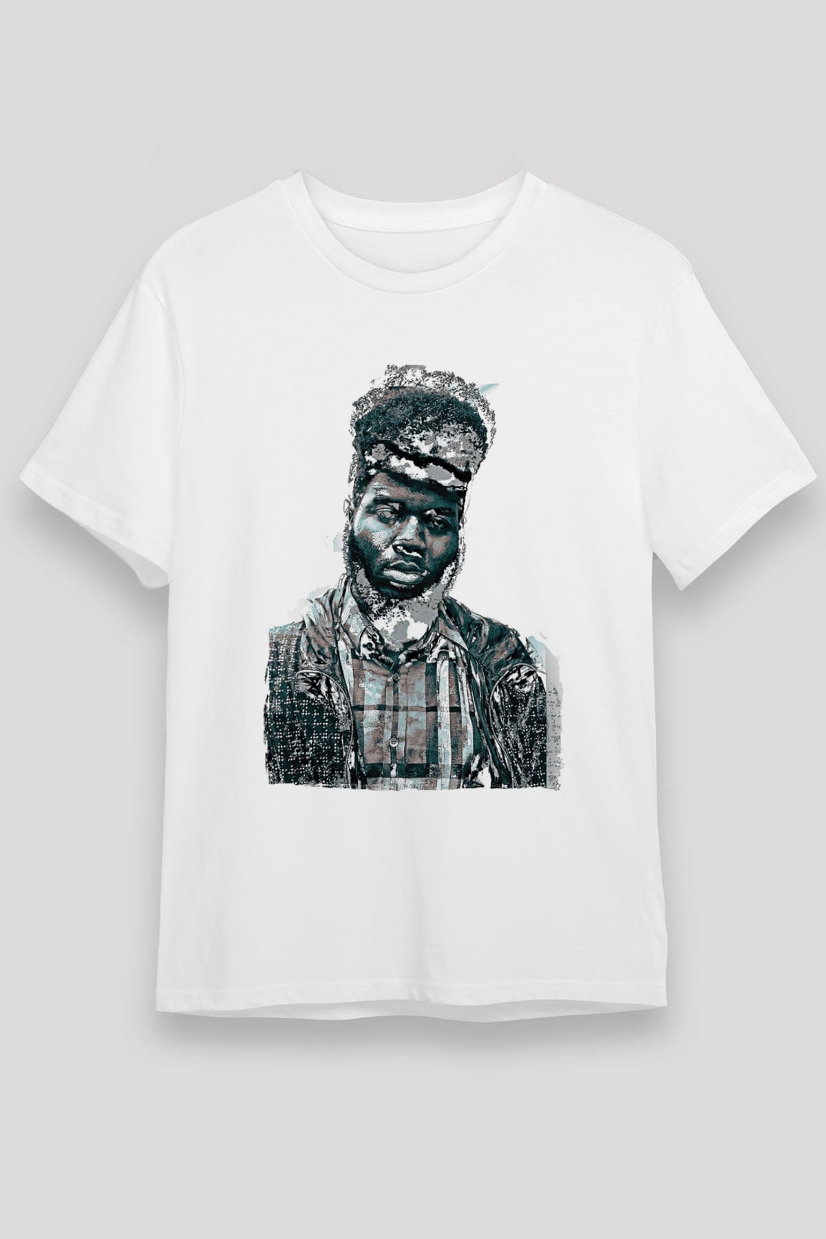 Khalid Baskılı Unisex Beyaz Tişört - Tshirt