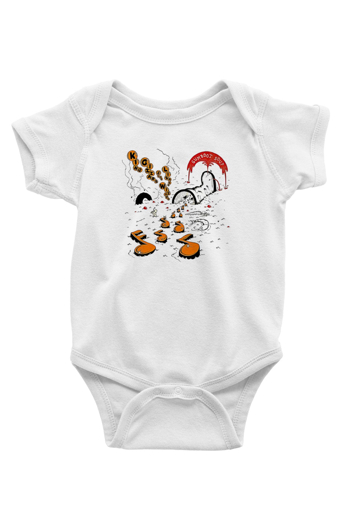 Khruanybin Baskılı Beyaz Unisex Bebek Body - Zıbın
