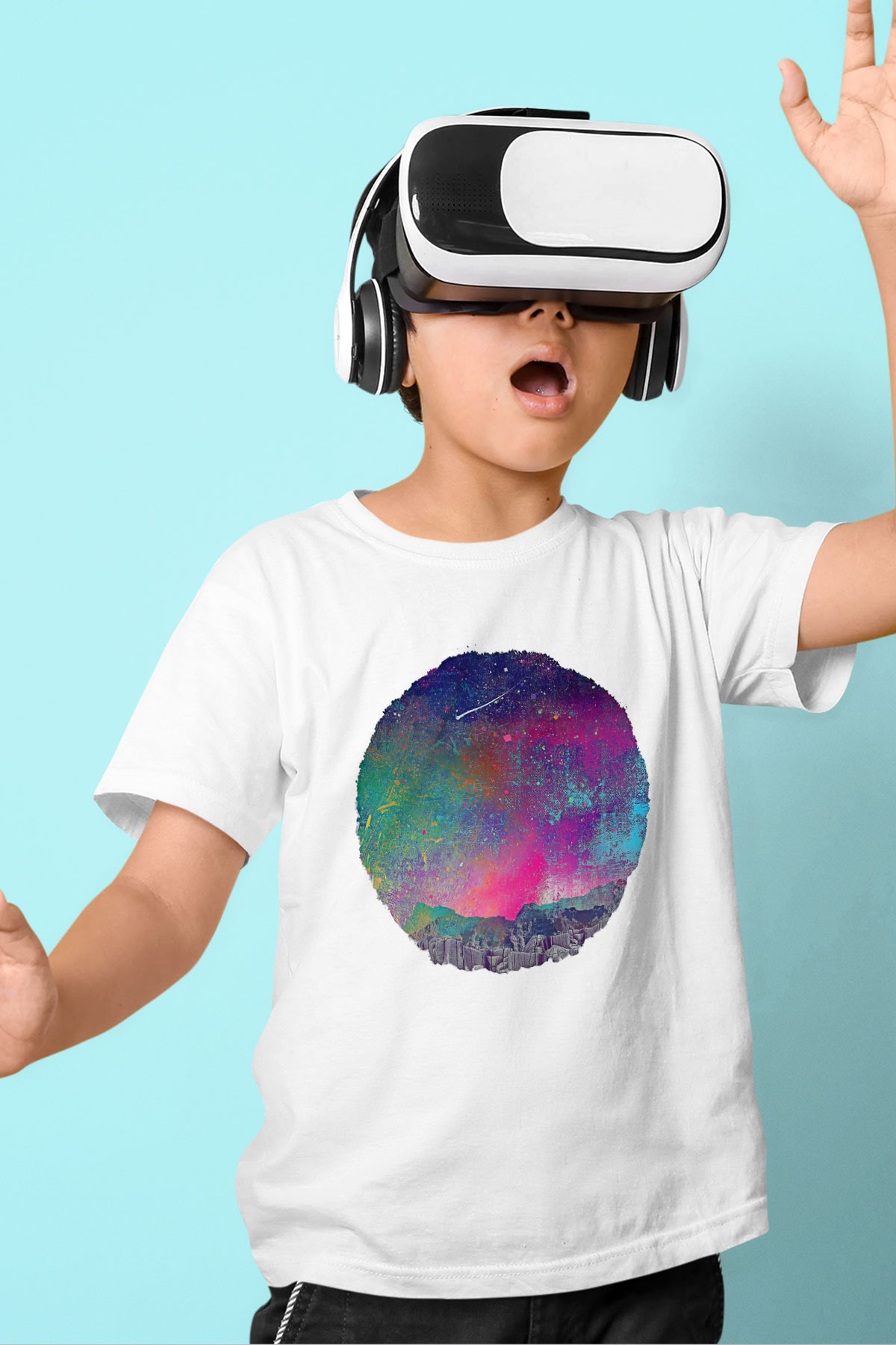 Khruanybin Baskılı Beyaz Unisex Beyaz Çocuk Tişört - Tshirt