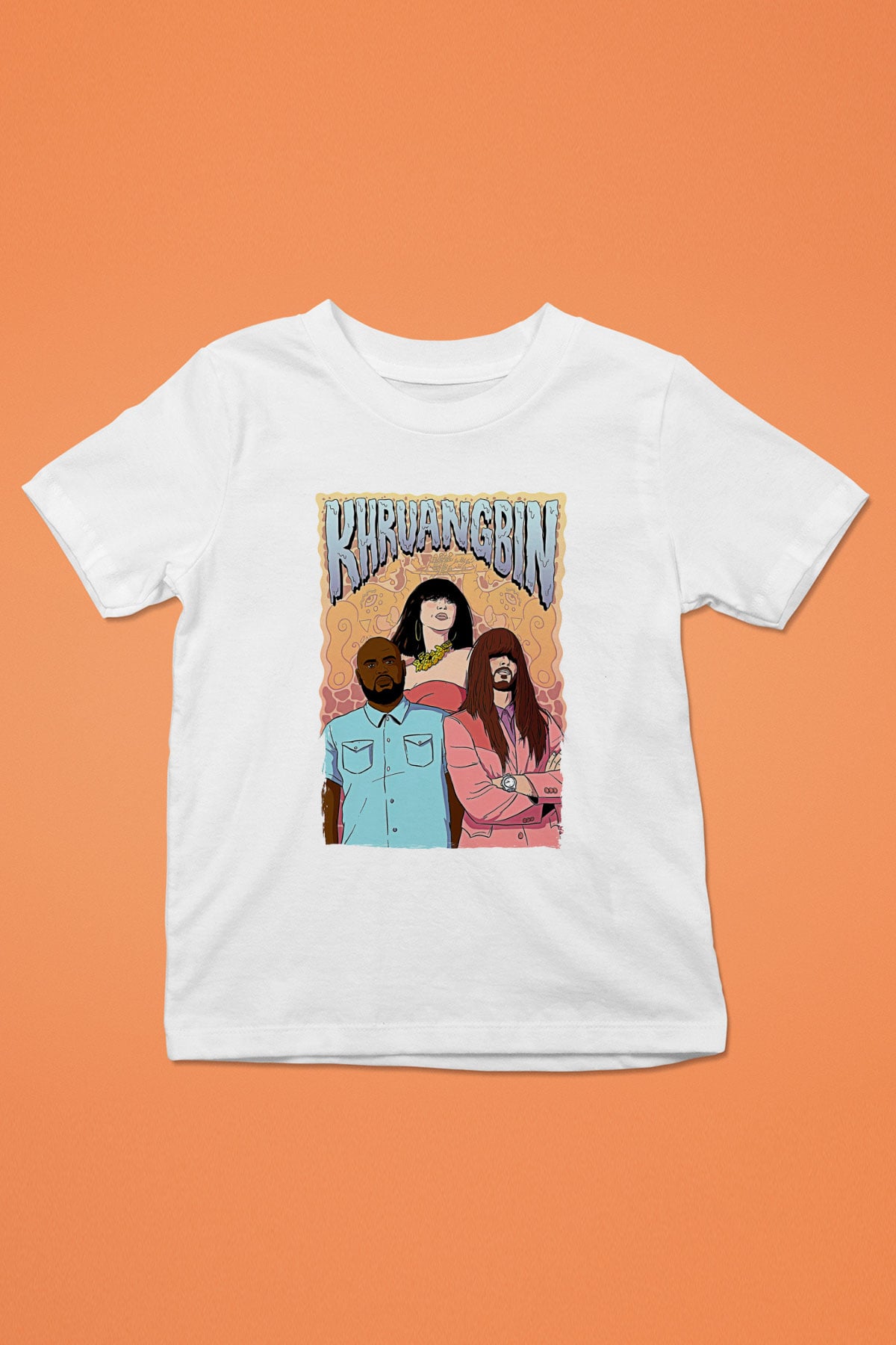 Khruanybin Baskılı Beyaz Unisex Beyaz Çocuk Tişört - Tshirt