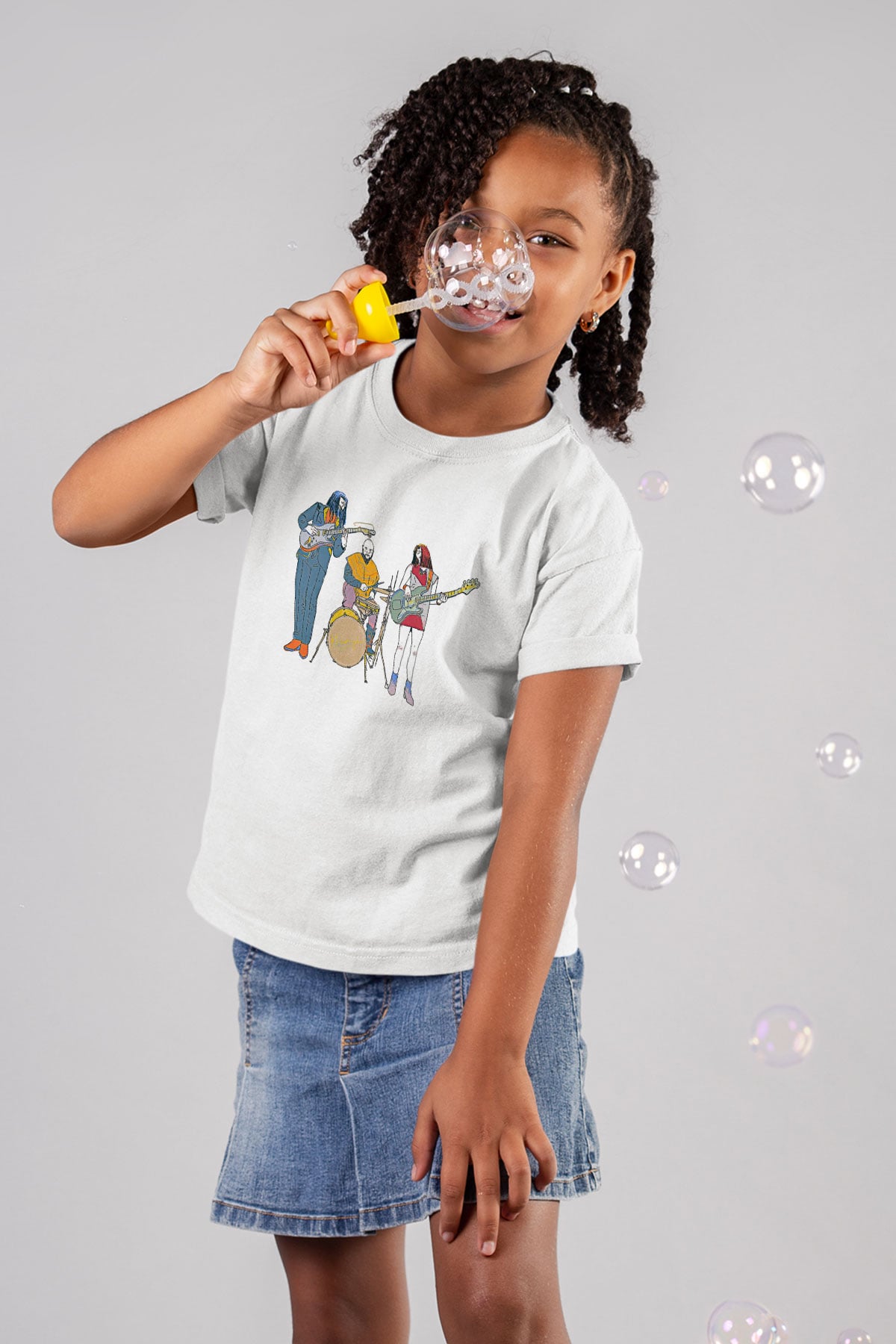 Khruanybin Baskılı Beyaz Unisex Beyaz Çocuk Tişört - Tshirt