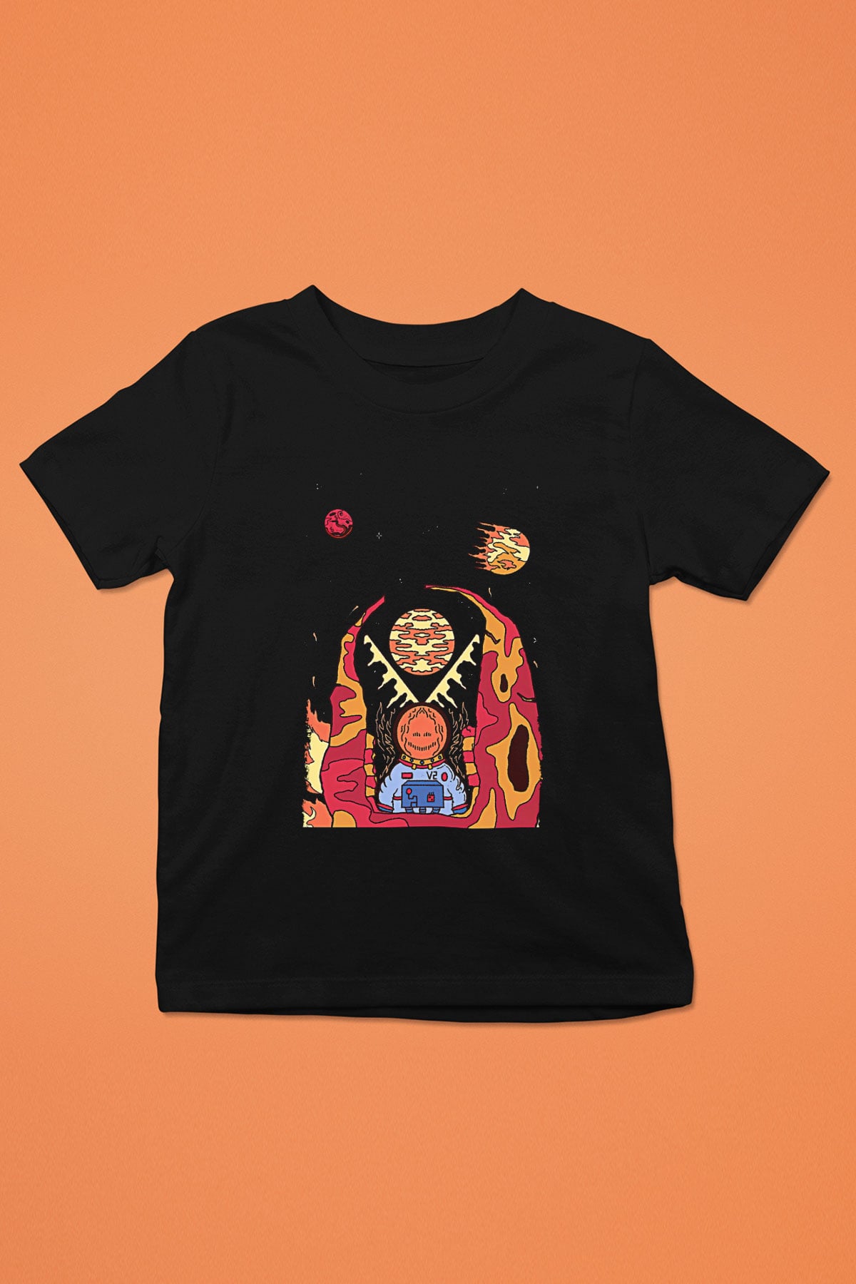 Khruanybin Baskılı Unisex Siyah Çocuk Tişört - Tshirt